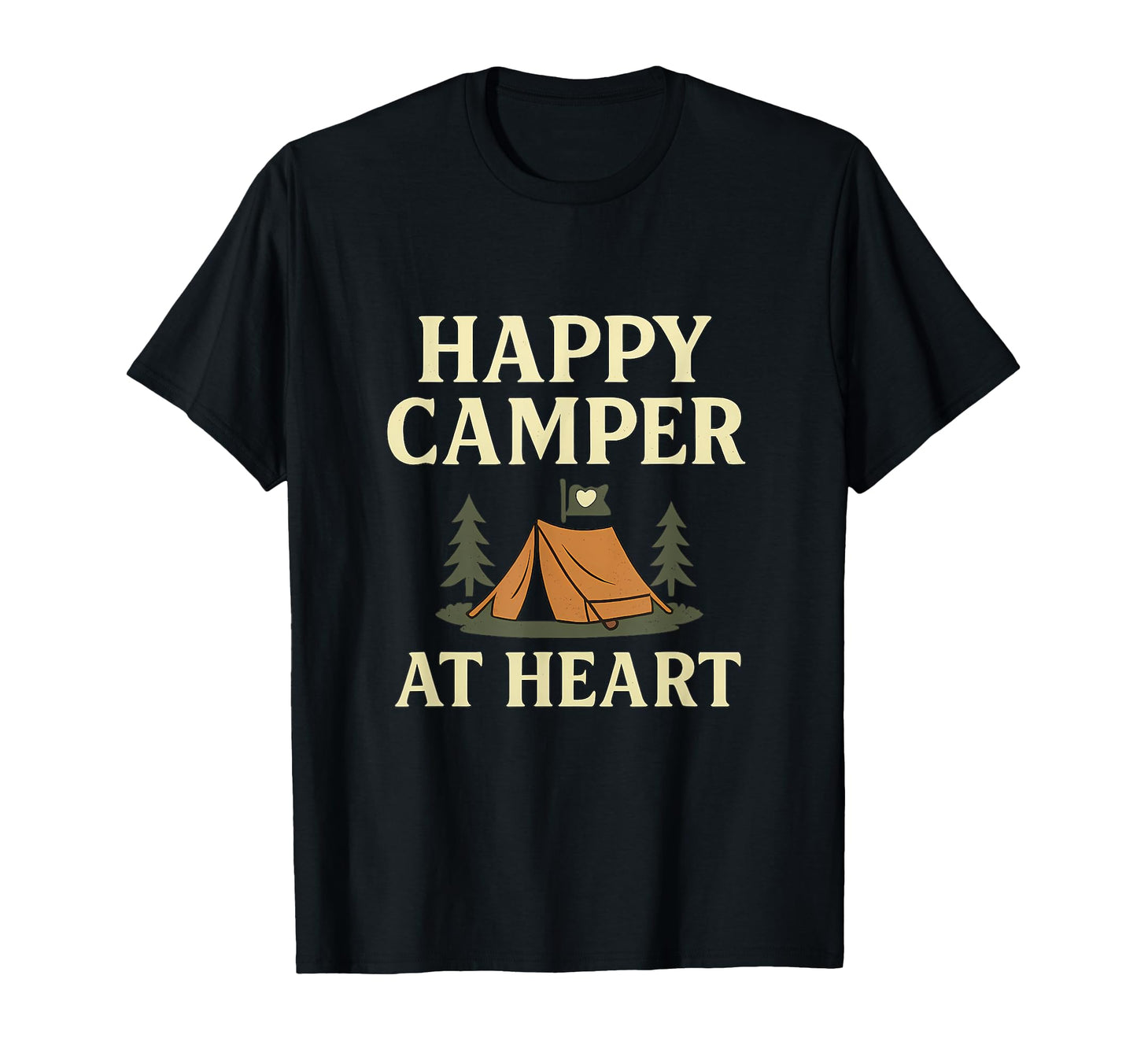 Happy Camper Heart Dad Life Camping T-Shirt - Streetwear Style for Adults - T-Shirt, Sweatshirt, Hoodie