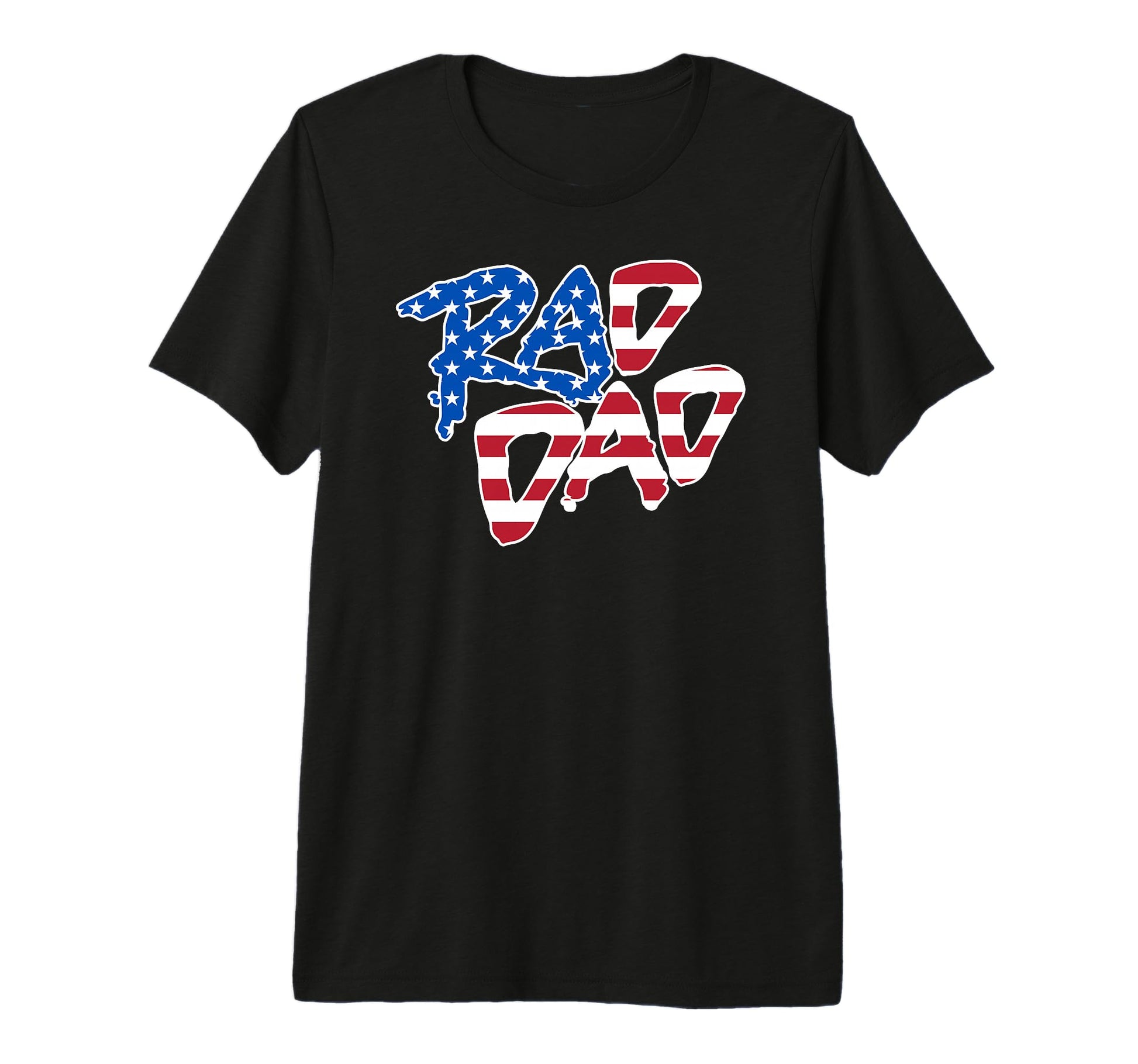 Rad Dad 4Th July Usa Flag Tri Blend T-Shirt - Unique Graphic for Adults - T-Shirt, Sweatshirt, Hoodie