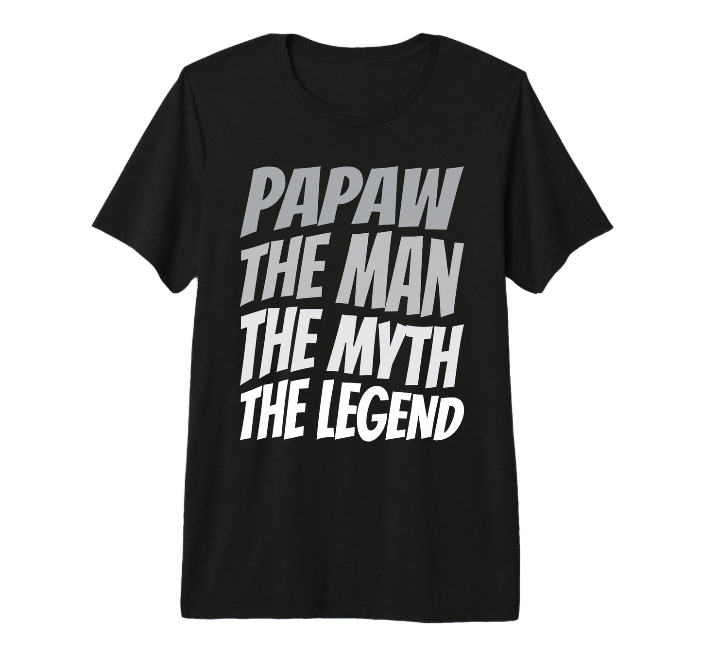 Mens Papaw Myth Legend Dad Grandpa Tri T-Shirt - Unique Graphic Men Women - T-Shirt, Sweatshirt, Hoodie