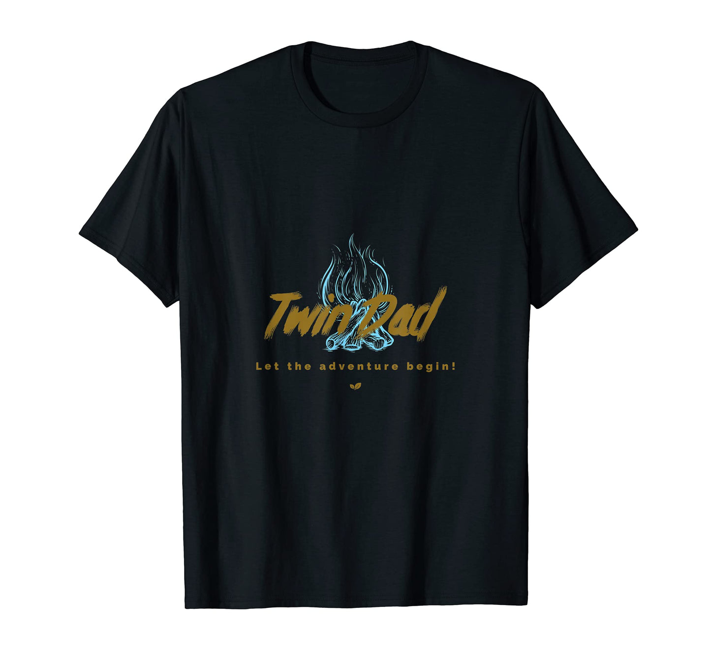 Mens Twin Dad Let Adventure Begin Campfire T-Shirt - Unique Graphic Unisex - T-Shirt, Sweatshirt, Hoodie