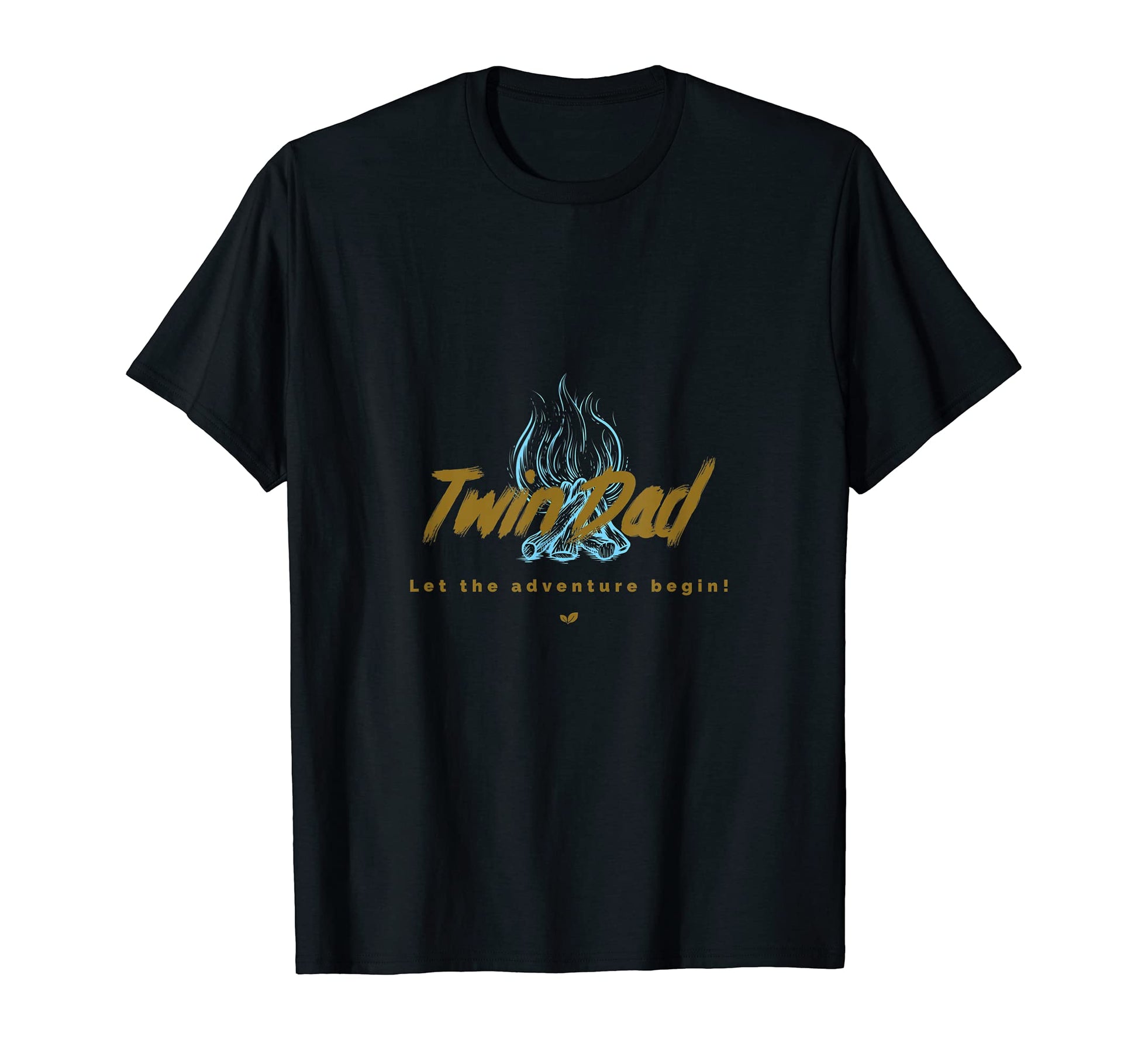Mens Twin Dad Let Adventure Begin Campfire T-Shirt - Unique Graphic Unisex - T-Shirt, Sweatshirt, Hoodie