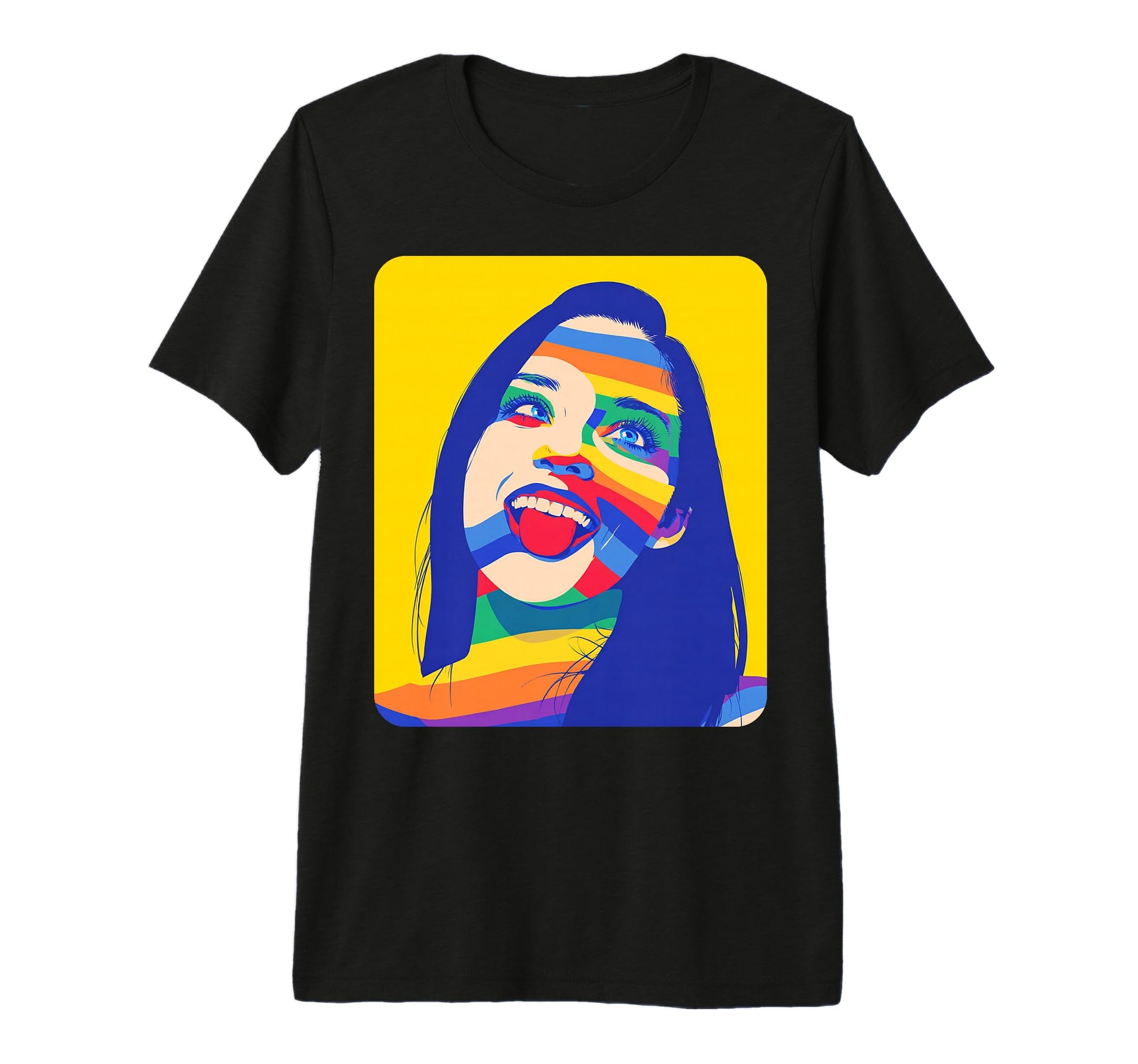 Female Womens Abstract Designer Pop Art T-Shirt - Streetwear Style Unisex - T-Shirt, Sweatshirt, Hoodie