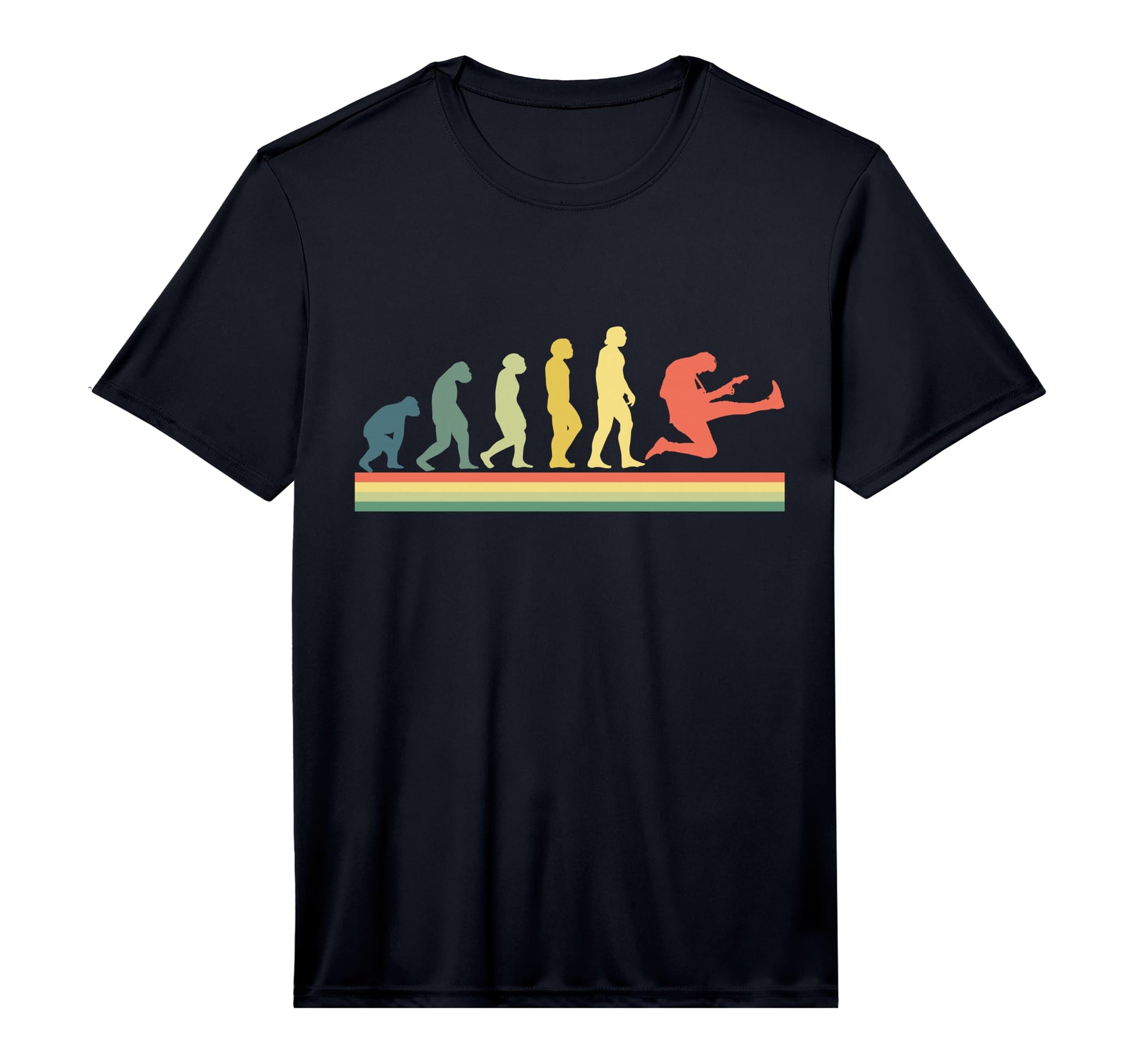 Evolution Guitar Performance T-Shirt - Minimalist Print for Adults - T-Shirt, Sweatshirt, Hoodie