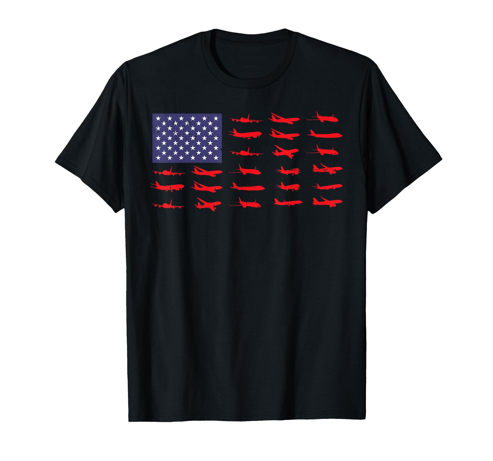 Us Flag Airplanes Patriotic Aviation T-Shirt - Novelty Apparel Men Women - T-Shirt, Sweatshirt, Hoodie