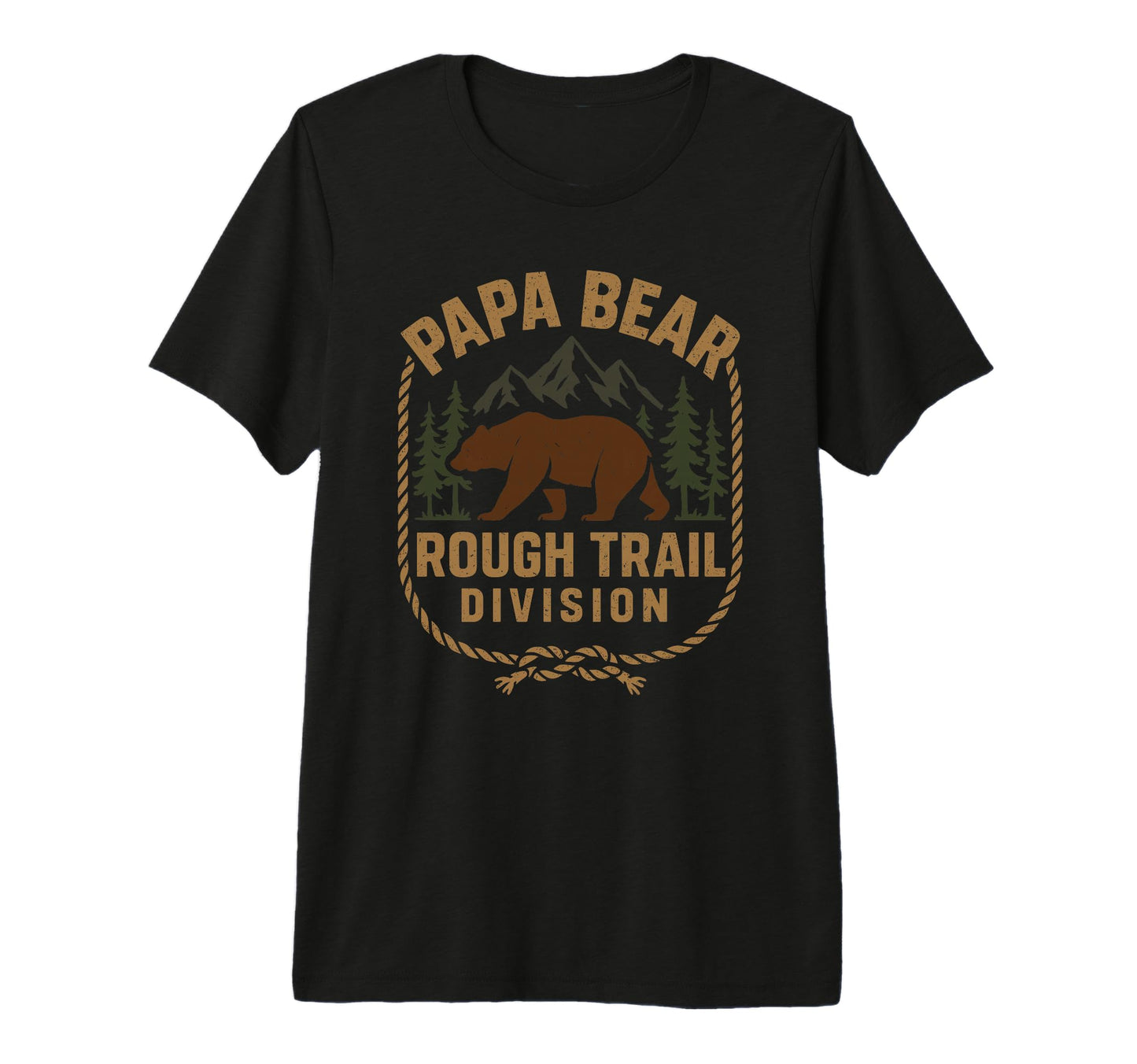 Papa Bear Hiking Dad Outdoorsman T-Shirt - Custom Art Print for Adults - T-Shirt, Sweatshirt, Hoodie