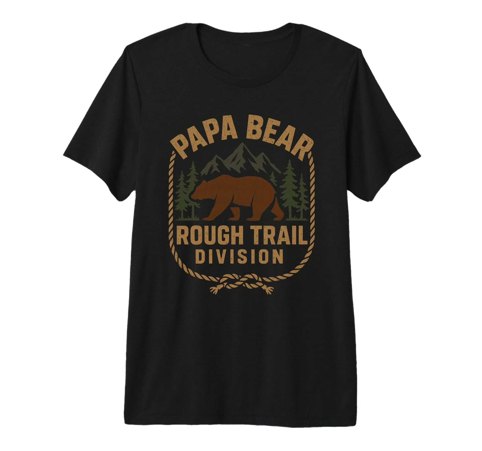Papa Bear Hiking Dad Outdoorsman T-Shirt - Custom Art Print for Adults - T-Shirt, Sweatshirt, Hoodie