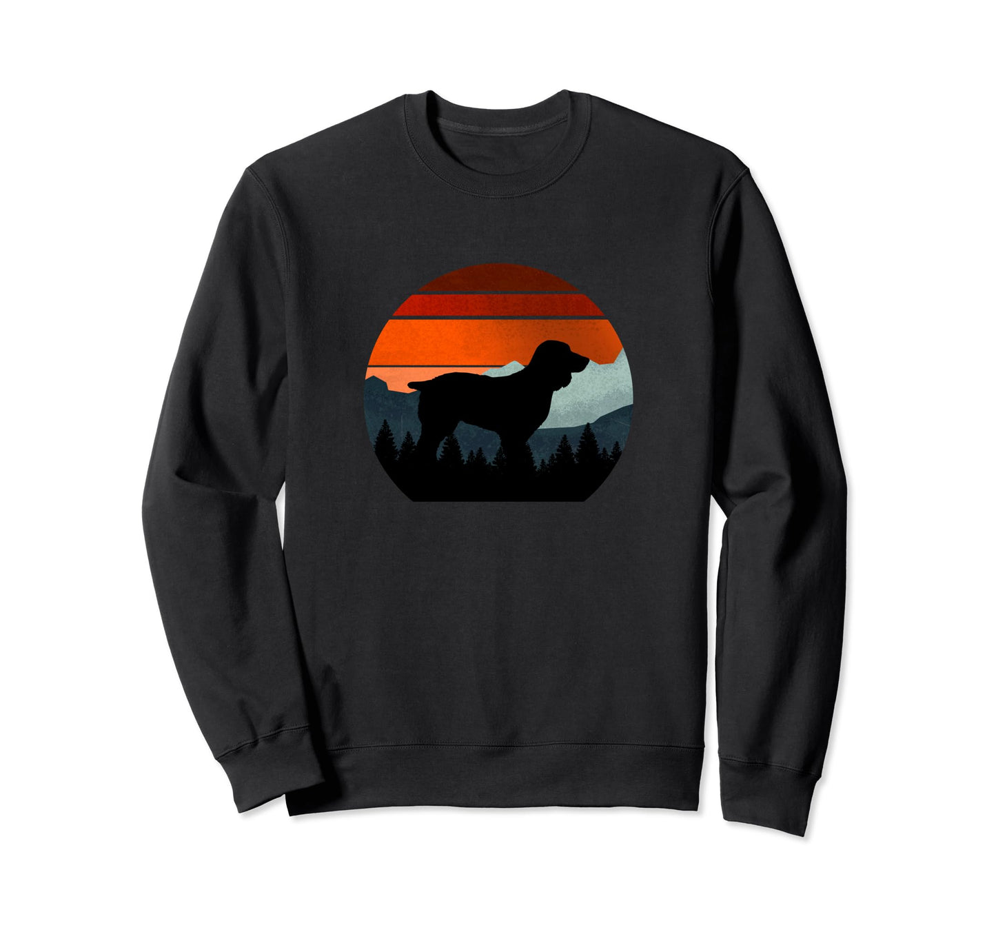 Boykin Dog Sunset Distressed Sweatshirt - Casual Everyday Wear Unisex - T-Shirt, Sweatshirt, Hoodie