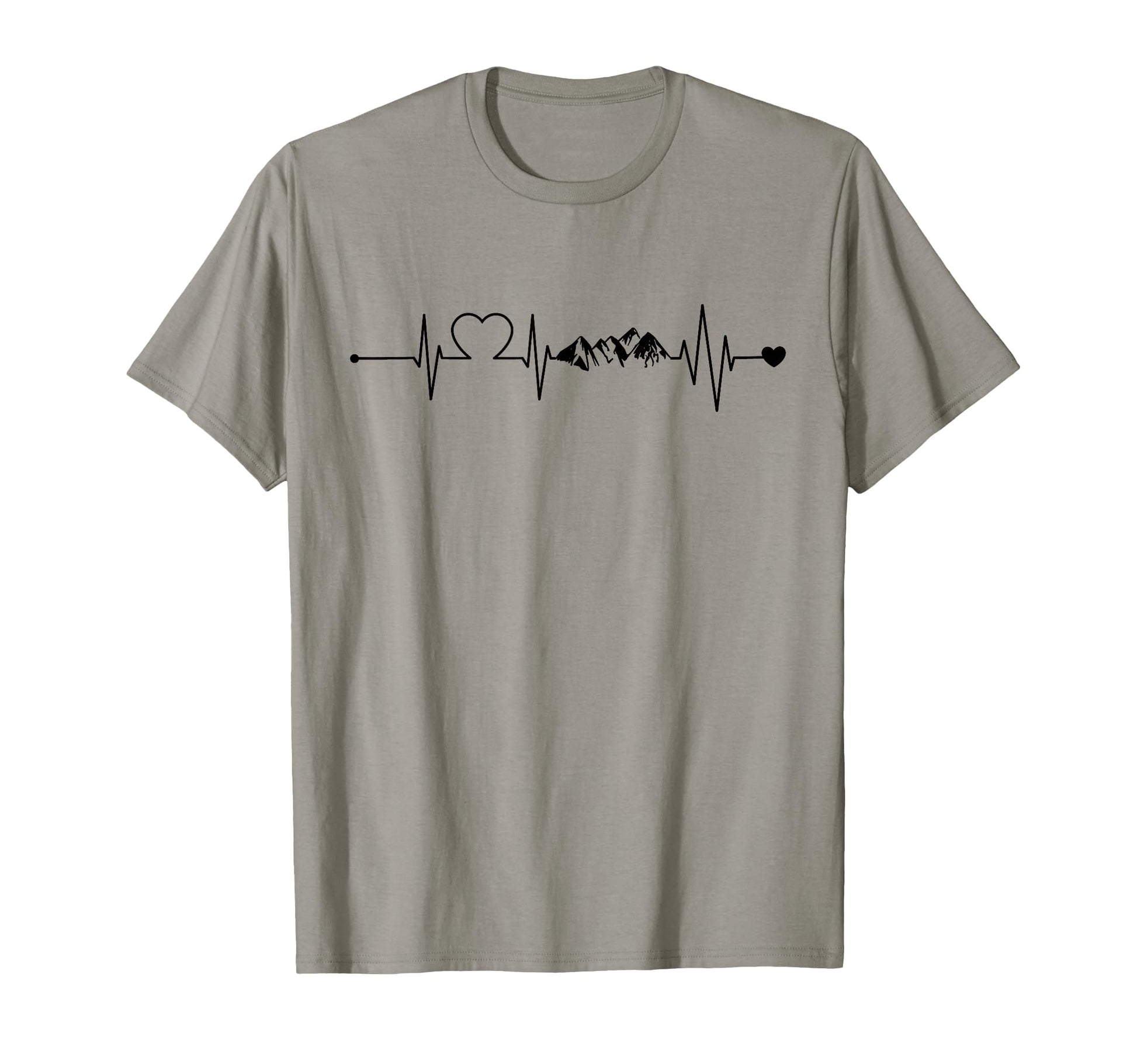 Heartbeat Mountains Ecg Pulse Frequency T-Shirt - Streetwear Style Unisex - T-Shirt, Sweatshirt, Hoodie