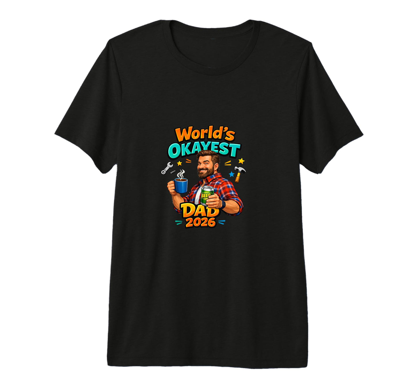 Mens Worlds Okayest Dad Funny Coffee T-Shirt - Streetwear Style Unisex - T-Shirt, Sweatshirt, Hoodie