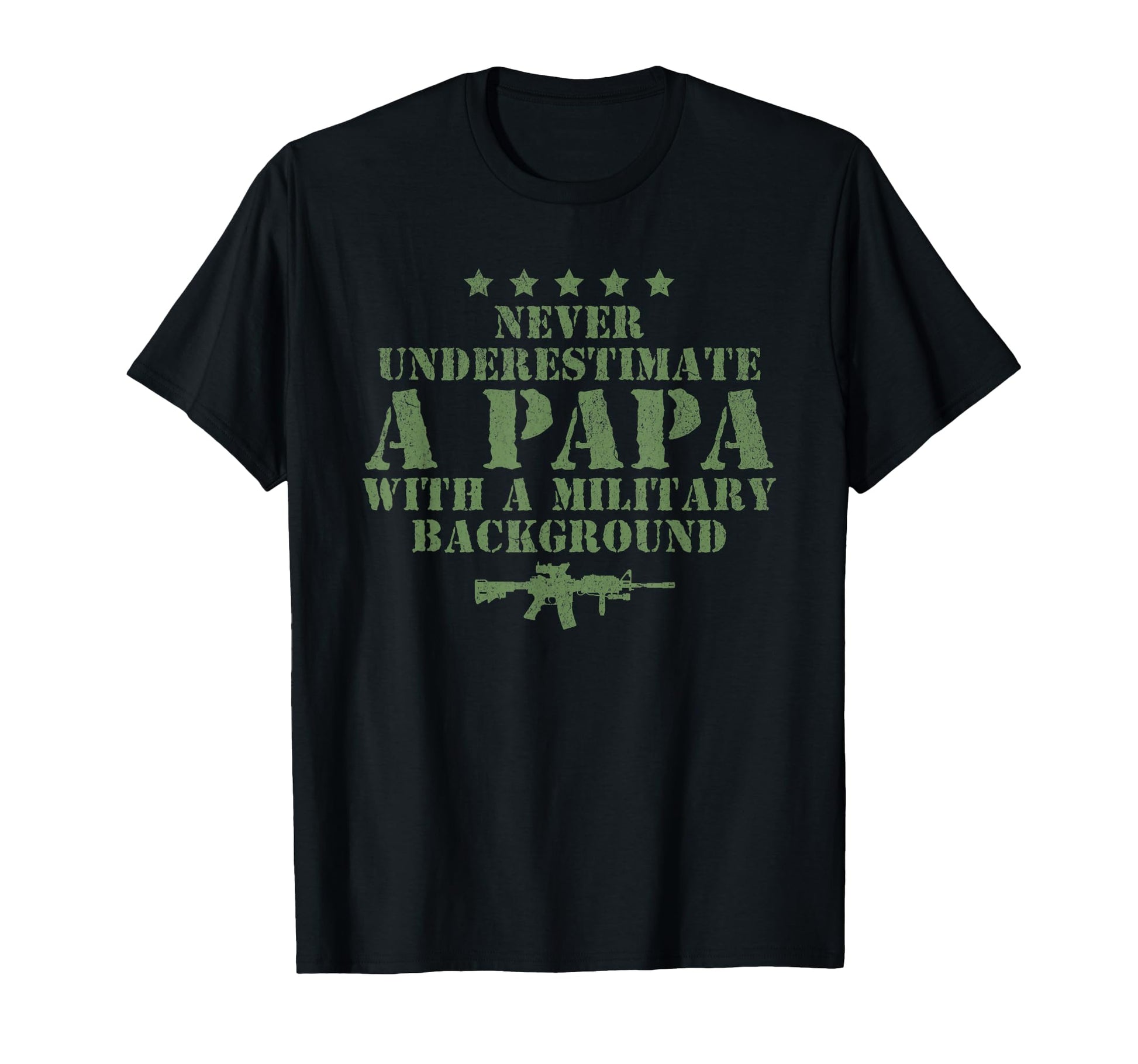 Funny Never Underestimate Papa Military T-Shirt - Unique Graphic Men Women - T-Shirt, Sweatshirt, Hoodie
