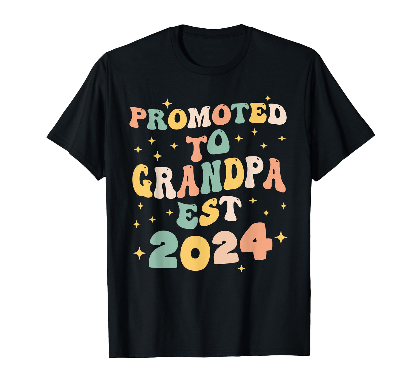 Promoted To Grandpa Est 2024 Papa Dad T-Shirt - Minimalist Print Unisex - T-Shirt, Sweatshirt, Hoodie