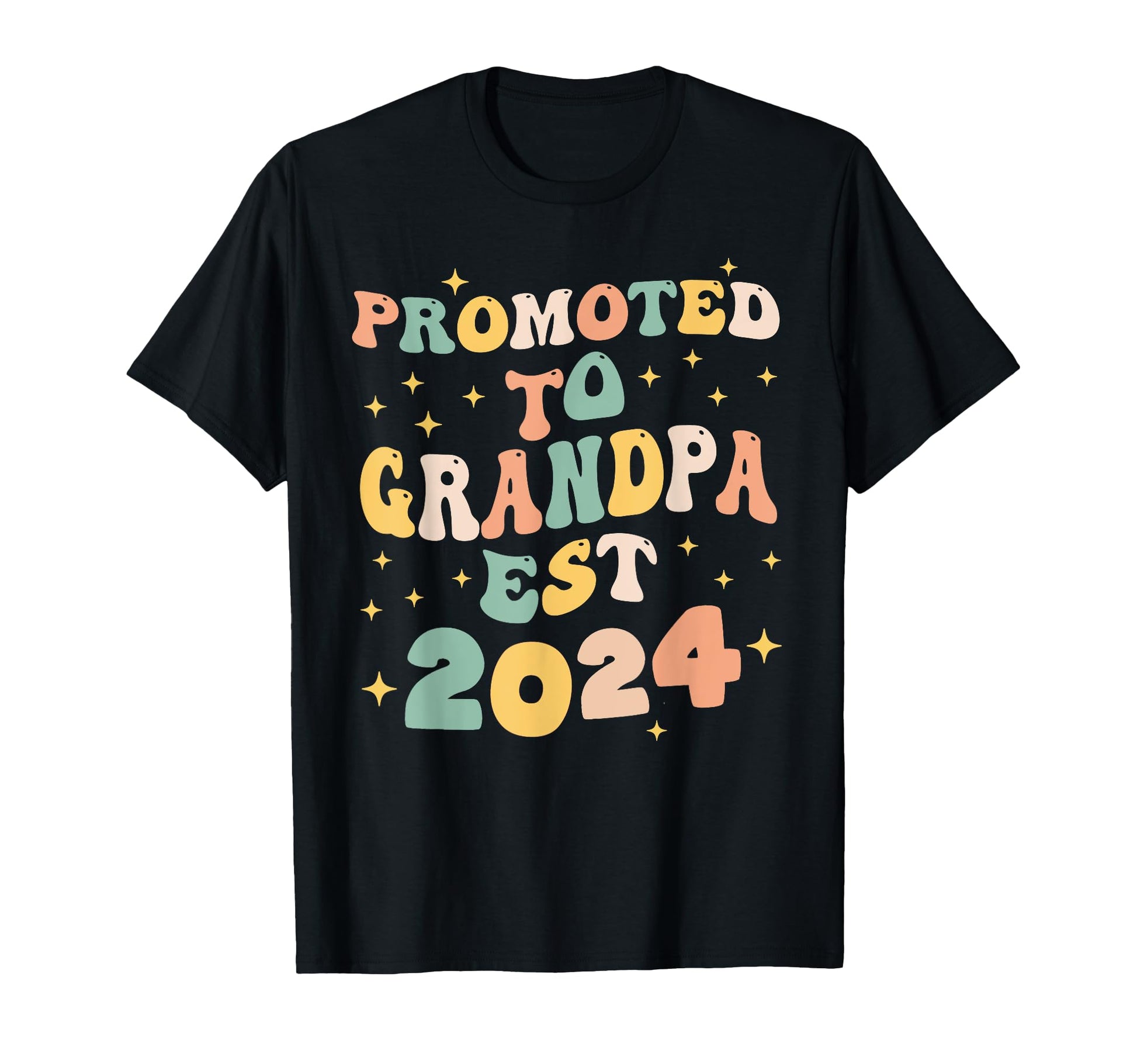 Promoted To Grandpa Est 2024 Papa Dad T-Shirt - Minimalist Print Unisex - T-Shirt, Sweatshirt, Hoodie