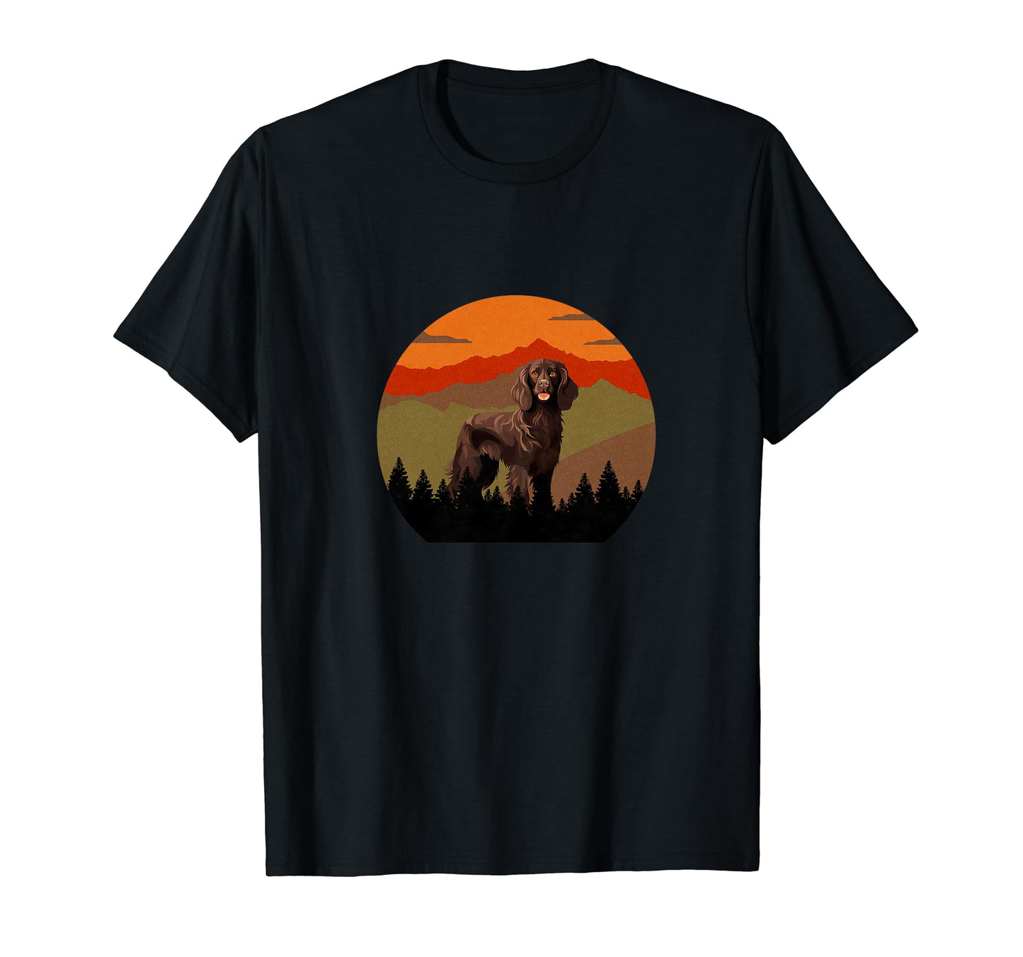 Boykin Dog Sunset Distressed Hiking T-Shirt - Custom Art Print Men Women - T-Shirt, Sweatshirt, Hoodie