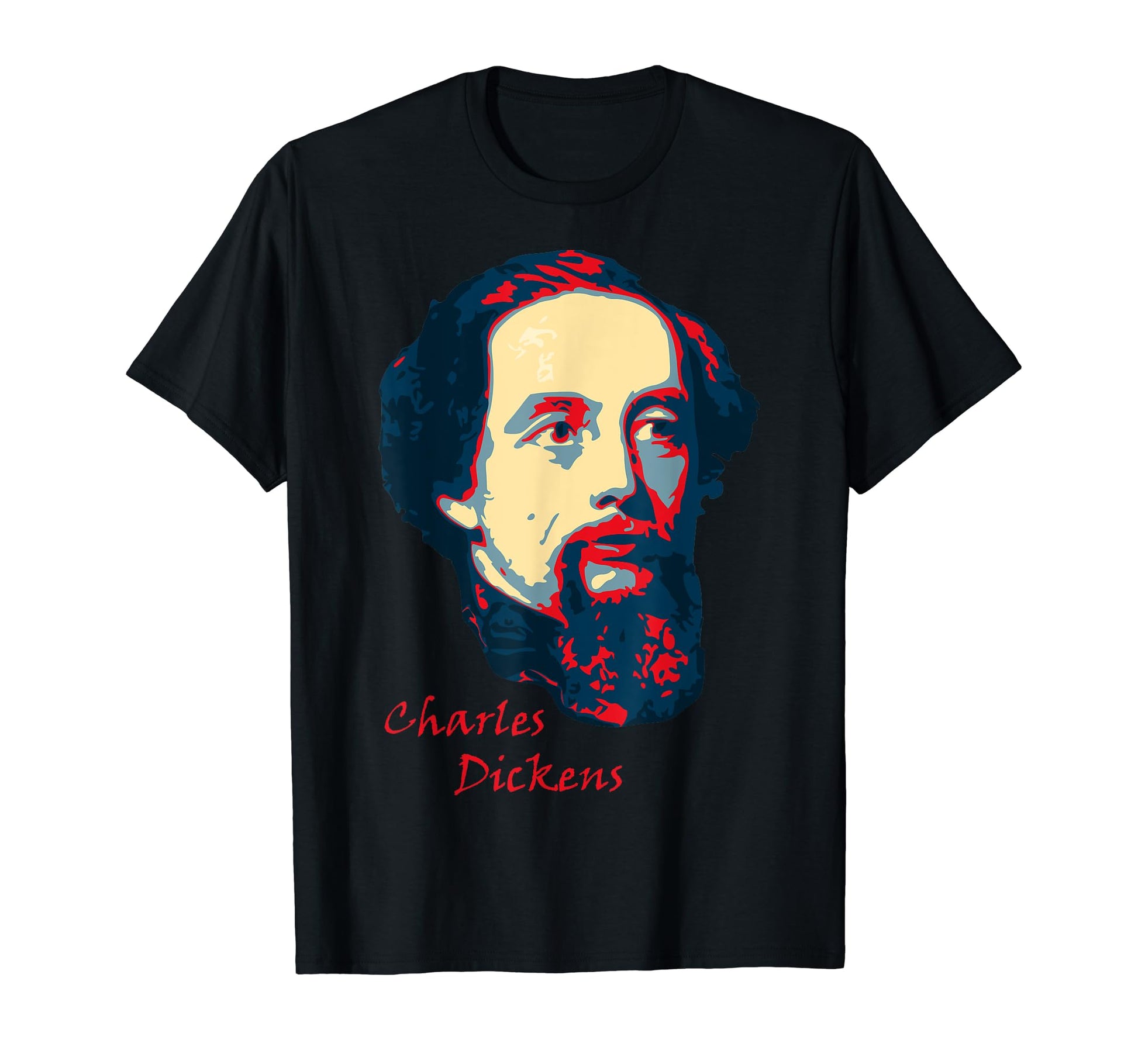 Charles Dickens Pop Art T-Shirt - Graphic Print Unisex - T-Shirt, Sweatshirt, Hoodie