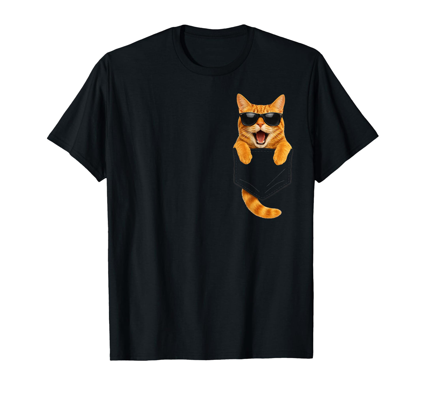 Tabby Cat Pocket Funny Gifts Cat T-Shirt - Aesthetic Graphic for Adults - T-Shirt, Sweatshirt, Hoodie