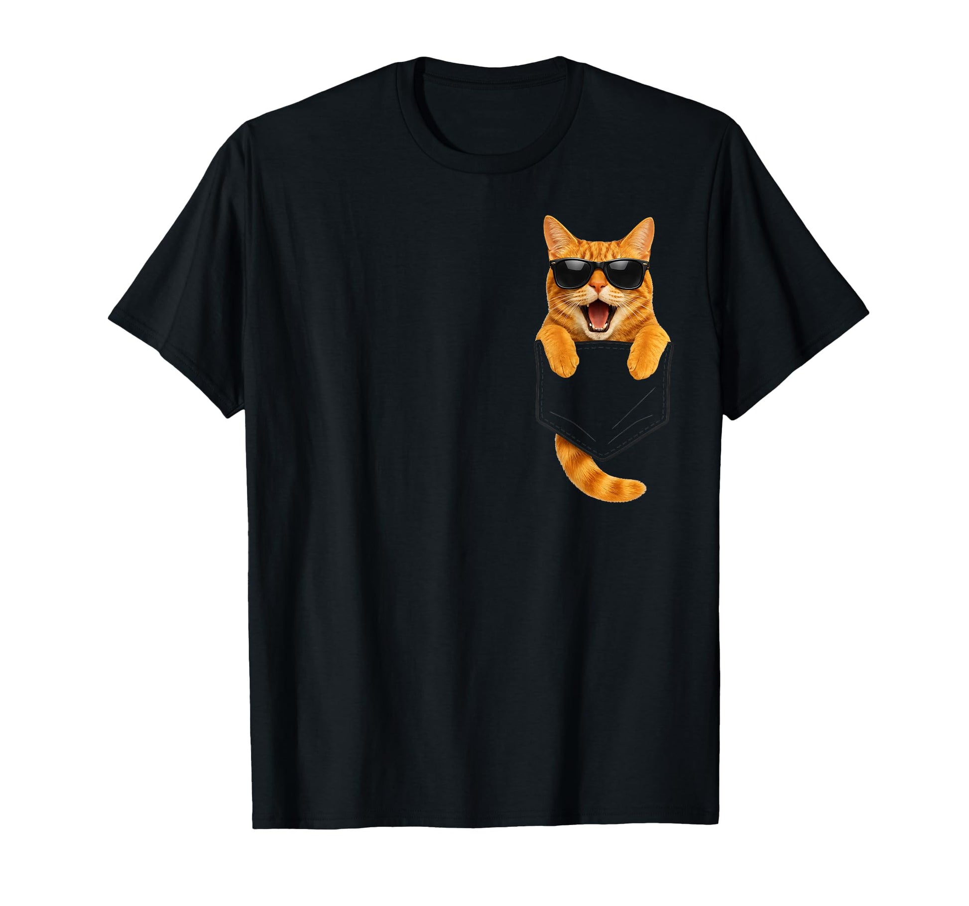 Tabby Cat Pocket Funny Gifts Cat T-Shirt - Aesthetic Graphic for Adults - T-Shirt, Sweatshirt, Hoodie