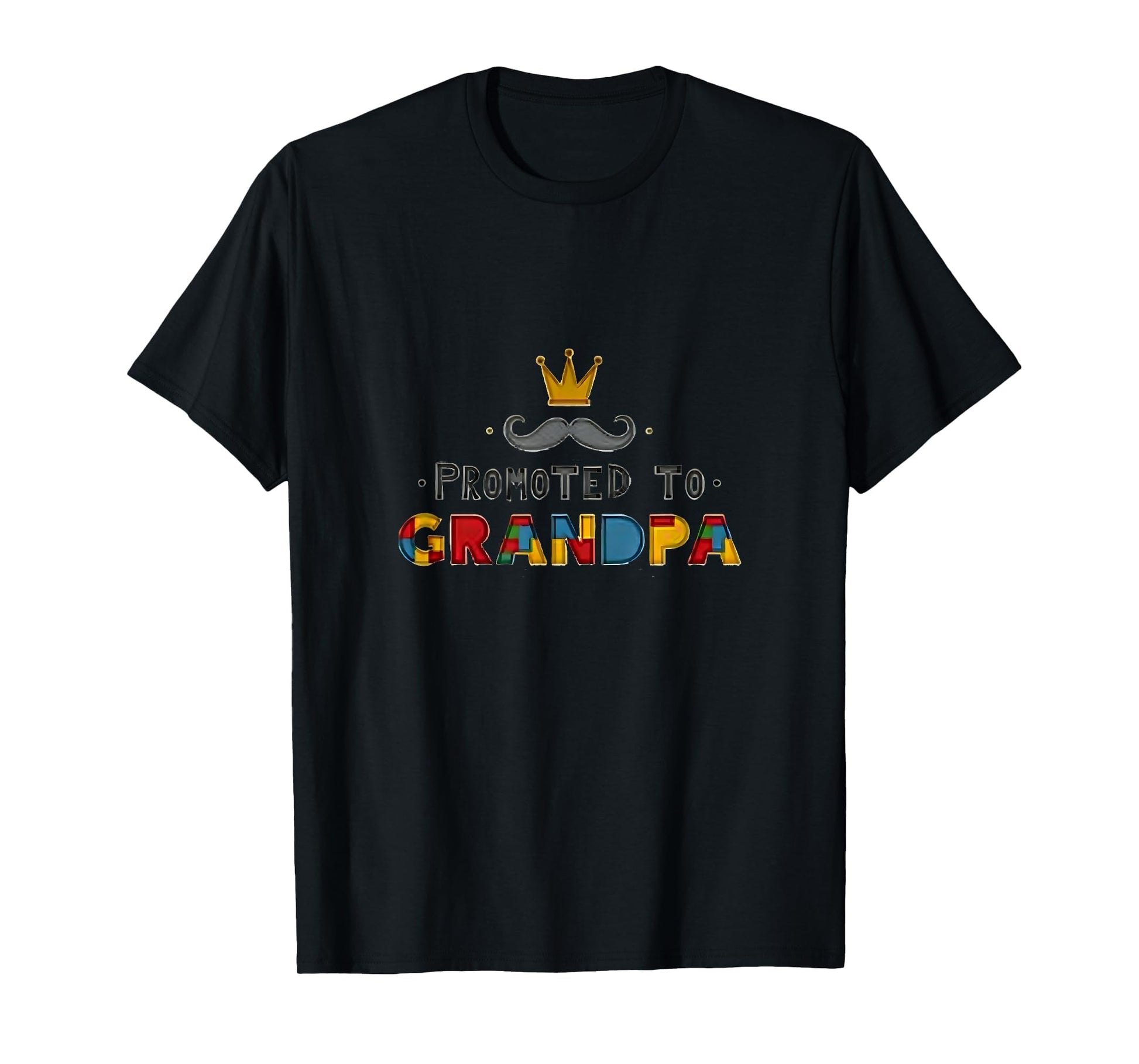 Promoted To Grandpa Royal Mustache T-Shirt - Custom Art Print for Adults - T-Shirt, Sweatshirt, Hoodie