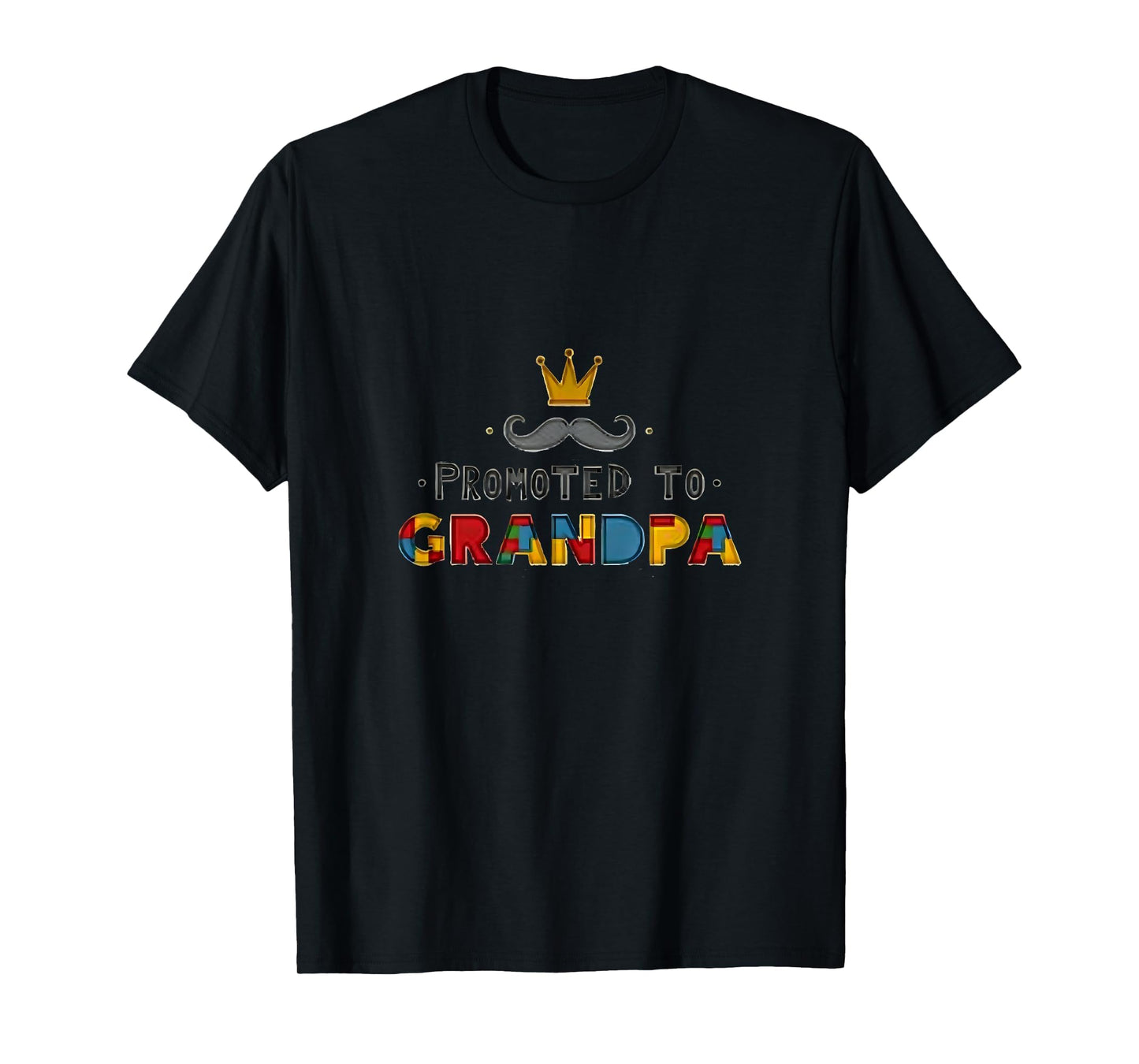 Promoted To Grandpa Royal Mustache T-Shirt - Trendy Graphic for Adults - T-Shirt, Sweatshirt, Hoodie
