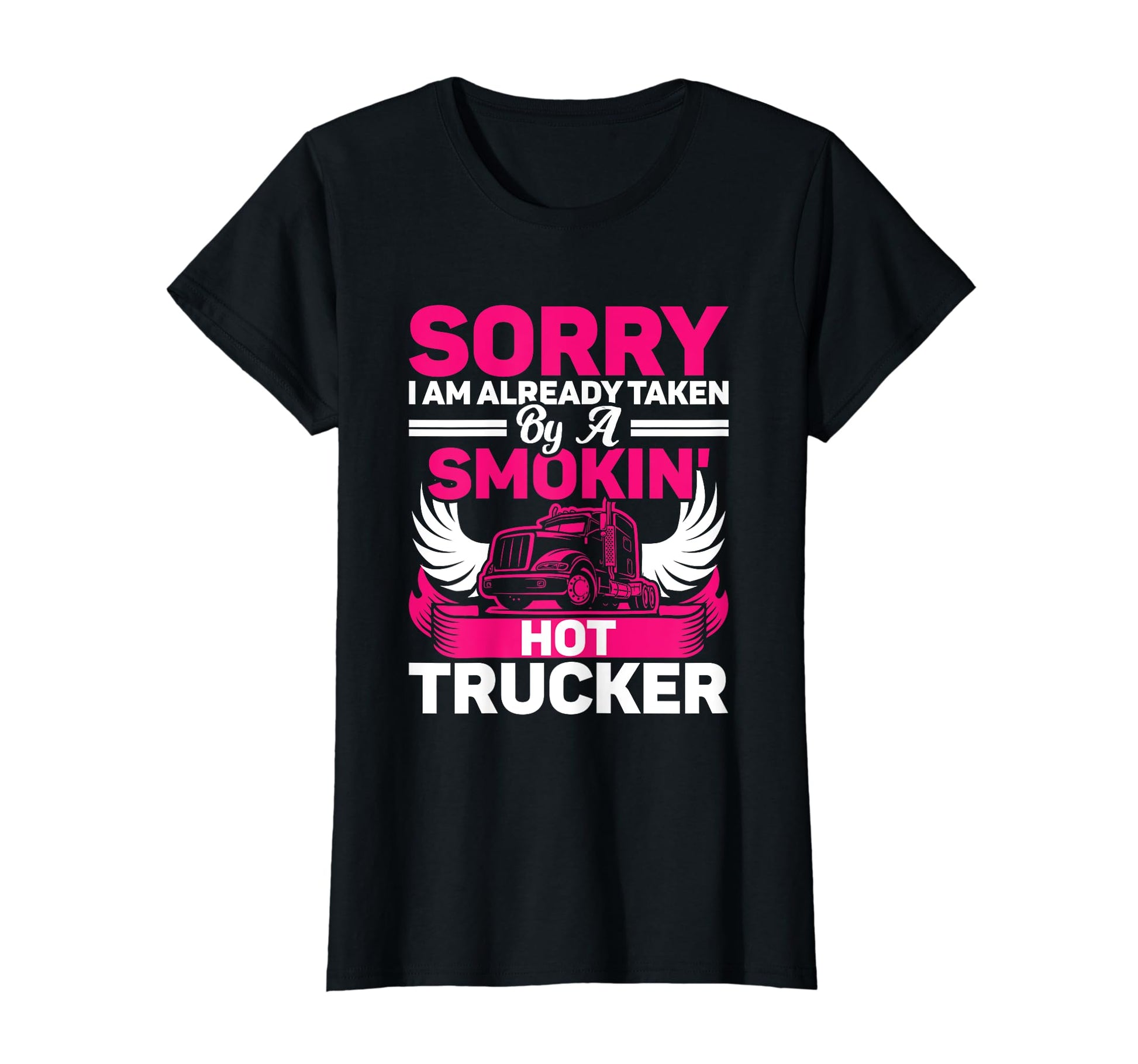 Proud Truckers Wife Female Truck Driver T-Shirt - Unique Graphic Men Women - T-Shirt, Sweatshirt, Hoodie