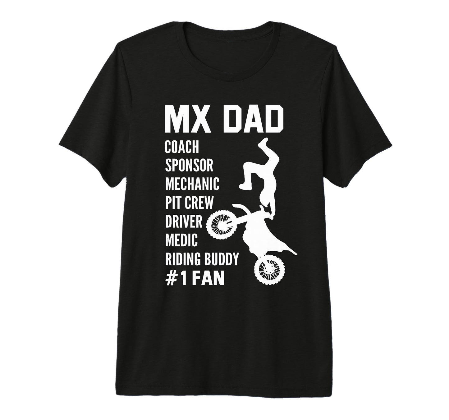Mens Funny Mx Dad Dirt Bike T-Shirt - Custom Art Print for Adults - T-Shirt, Sweatshirt, Hoodie