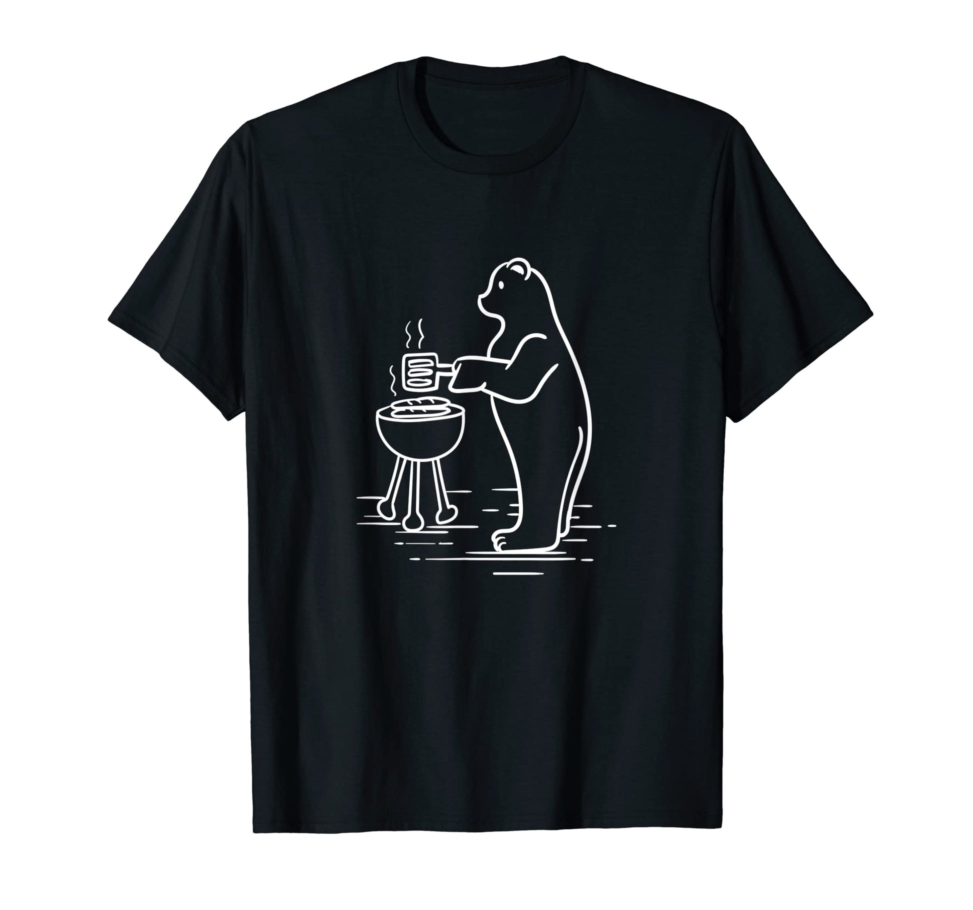 Nature Camper Wildlife Grizzly Barbecue T-Shirt - Novelty Apparel Unisex - T-Shirt, Sweatshirt, Hoodie
