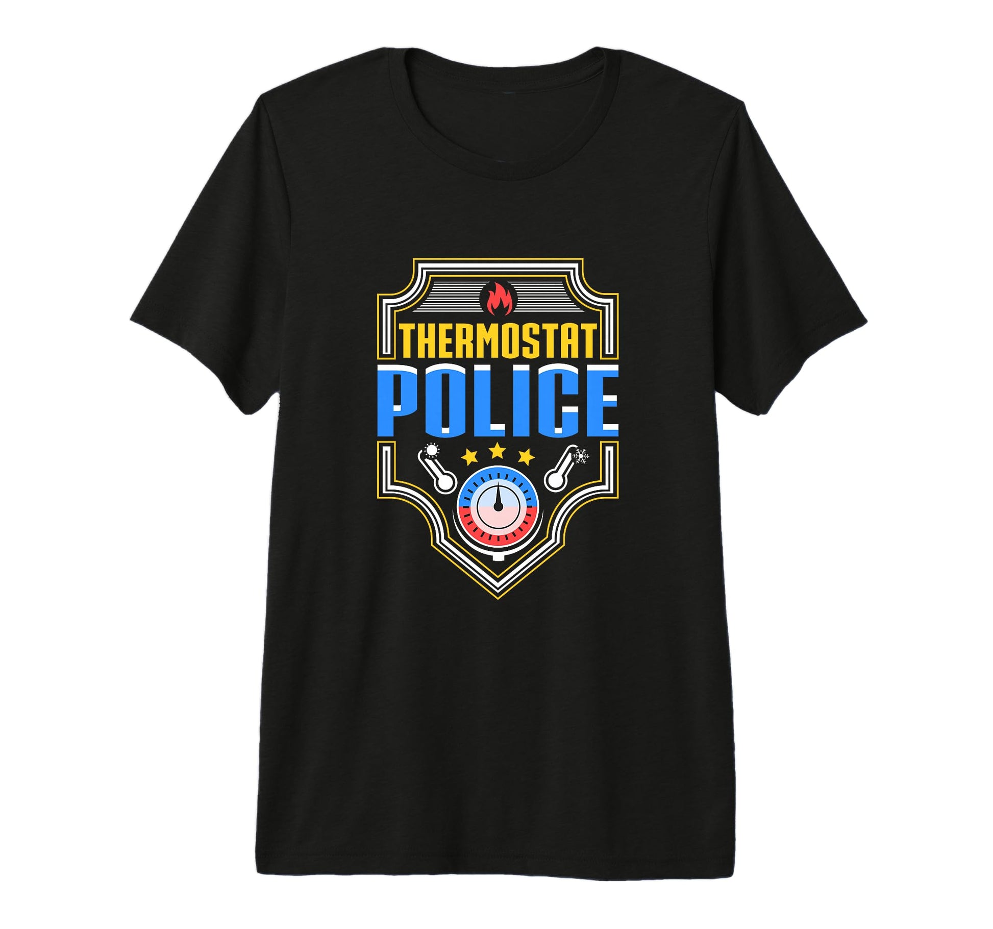 Thermostat Police Dad Designer Tri Blend T-Shirt - Trendy Graphic Men Women - T-Shirt, Sweatshirt, Hoodie