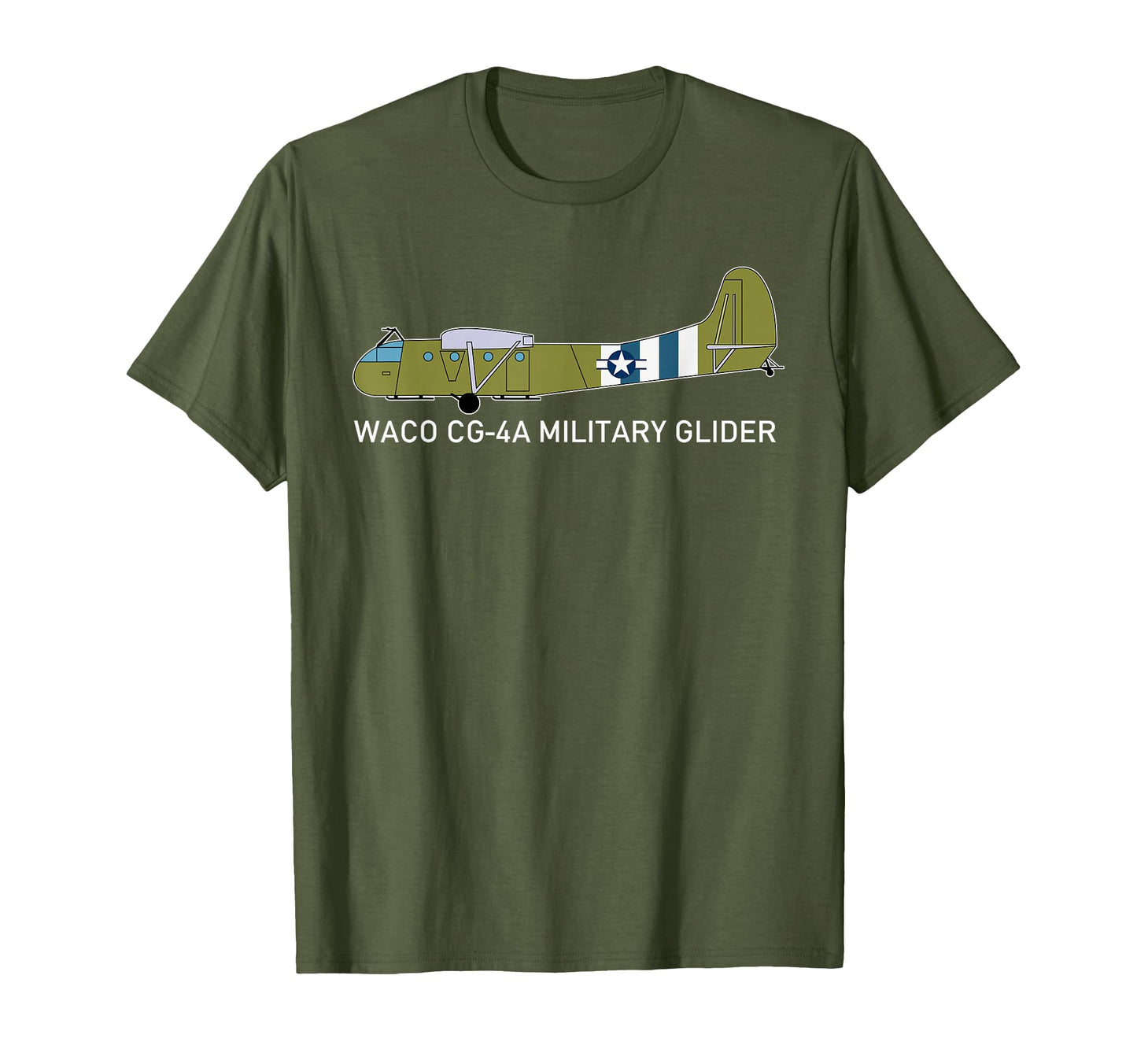 Waco Cg 4A American Military Glider T-Shirt - Aesthetic Graphic for Adults - T-Shirt, Sweatshirt, Hoodie