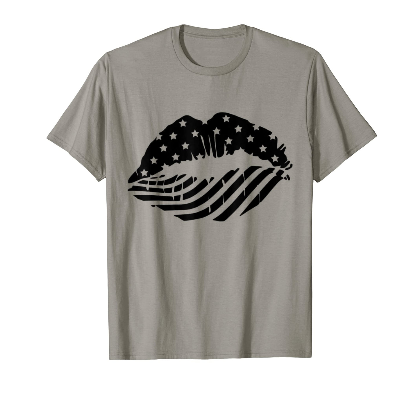 Usa Flag Lip Shape Motif Pop Art Hoodie - Fun Novelty Design for Adults - T-Shirt, Sweatshirt, Hoodie