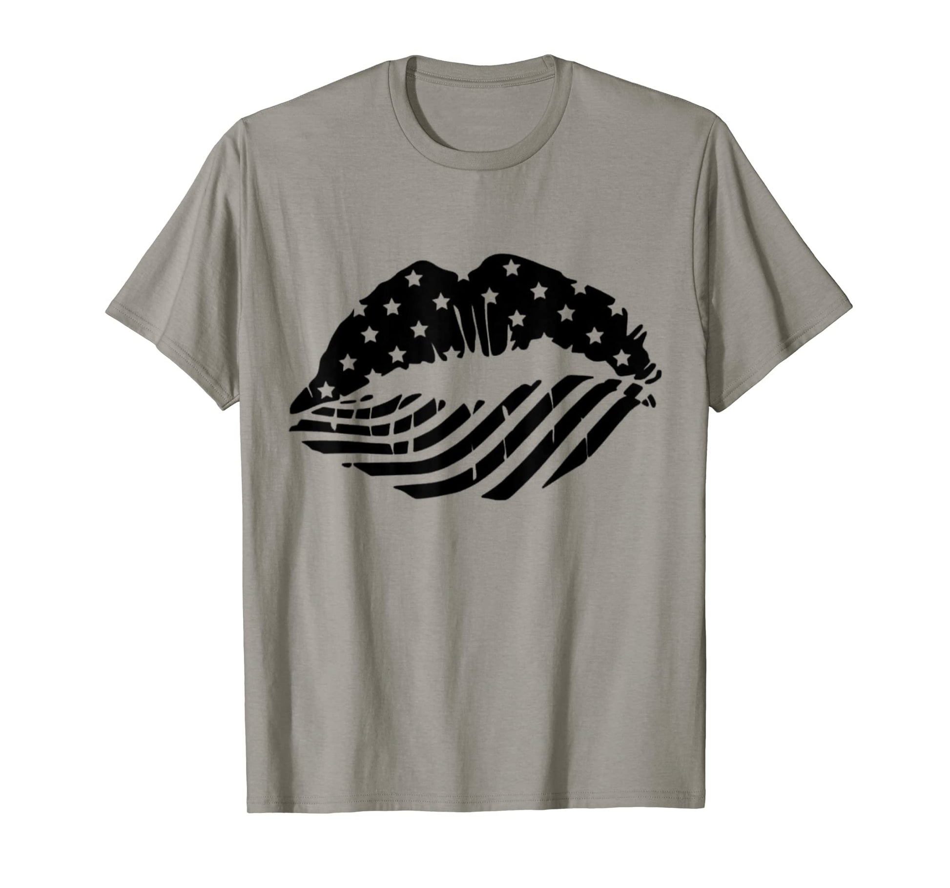 Usa Flag Lip Shape Motif Pop Art Hoodie - Fun Novelty Design for Adults - T-Shirt, Sweatshirt, Hoodie