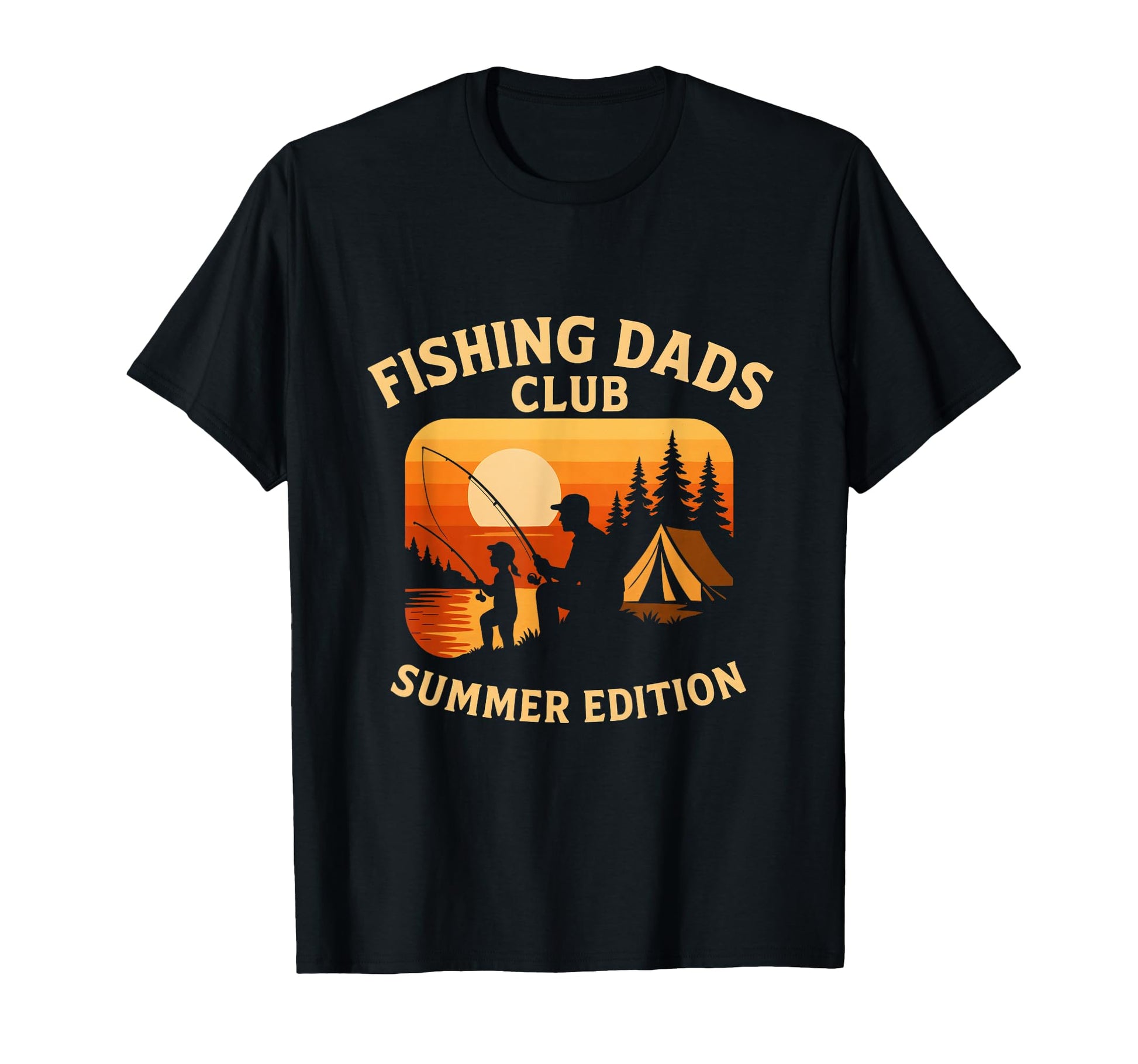 Fishing Dad Club Summer Campfire Family T-Shirt - Custom Art Print Unisex - T-Shirt, Sweatshirt, Hoodie