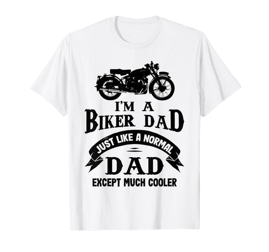 Biker Dad Motorbiker Motorcyclist Father T-Shirt - Custom Art Print Unisex - T-Shirt, Sweatshirt, Hoodie