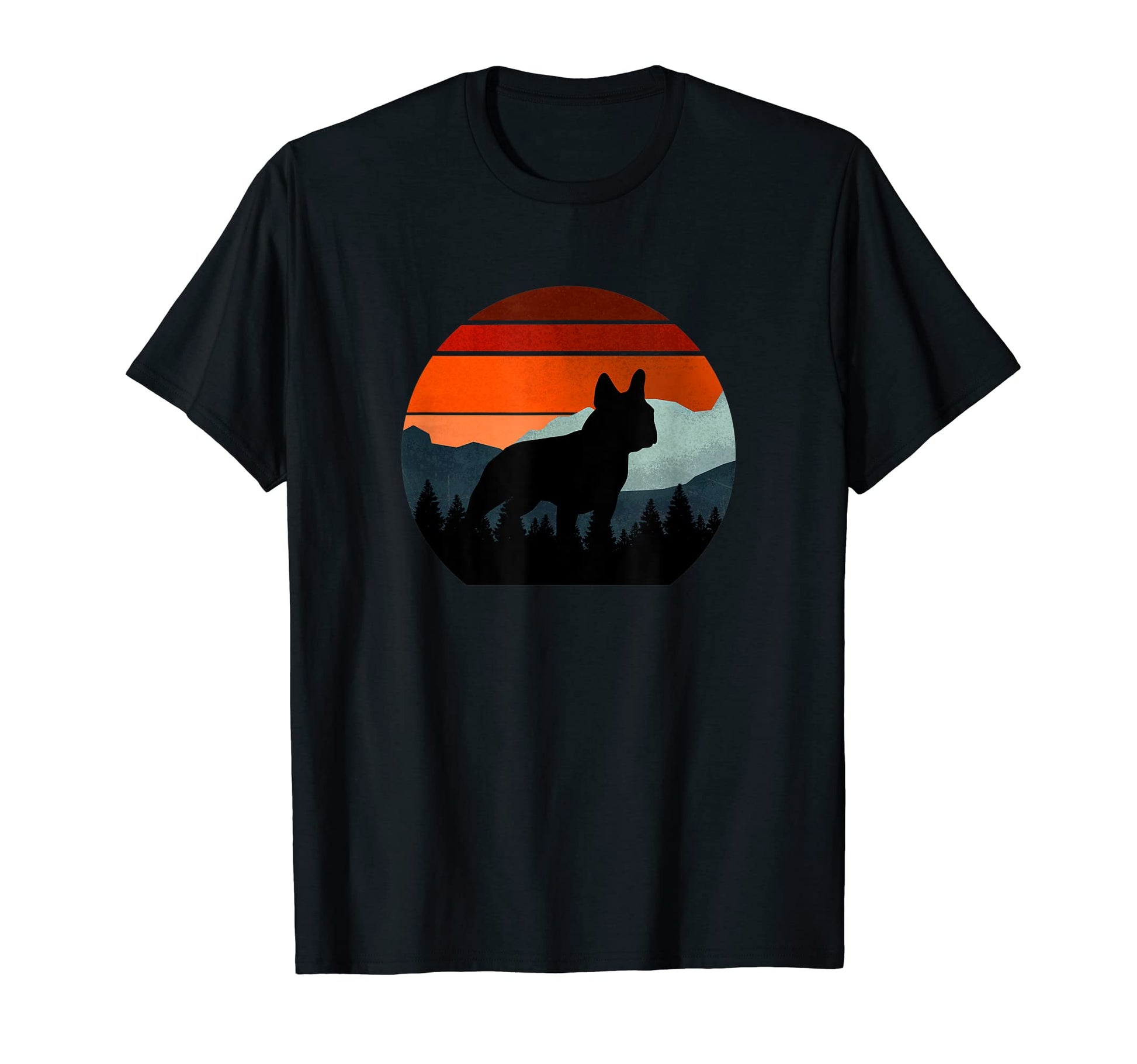 Rugged Country Sky Forest Frenchie T-Shirt - Casual Everyday Wear Unisex - T-Shirt, Sweatshirt, Hoodie