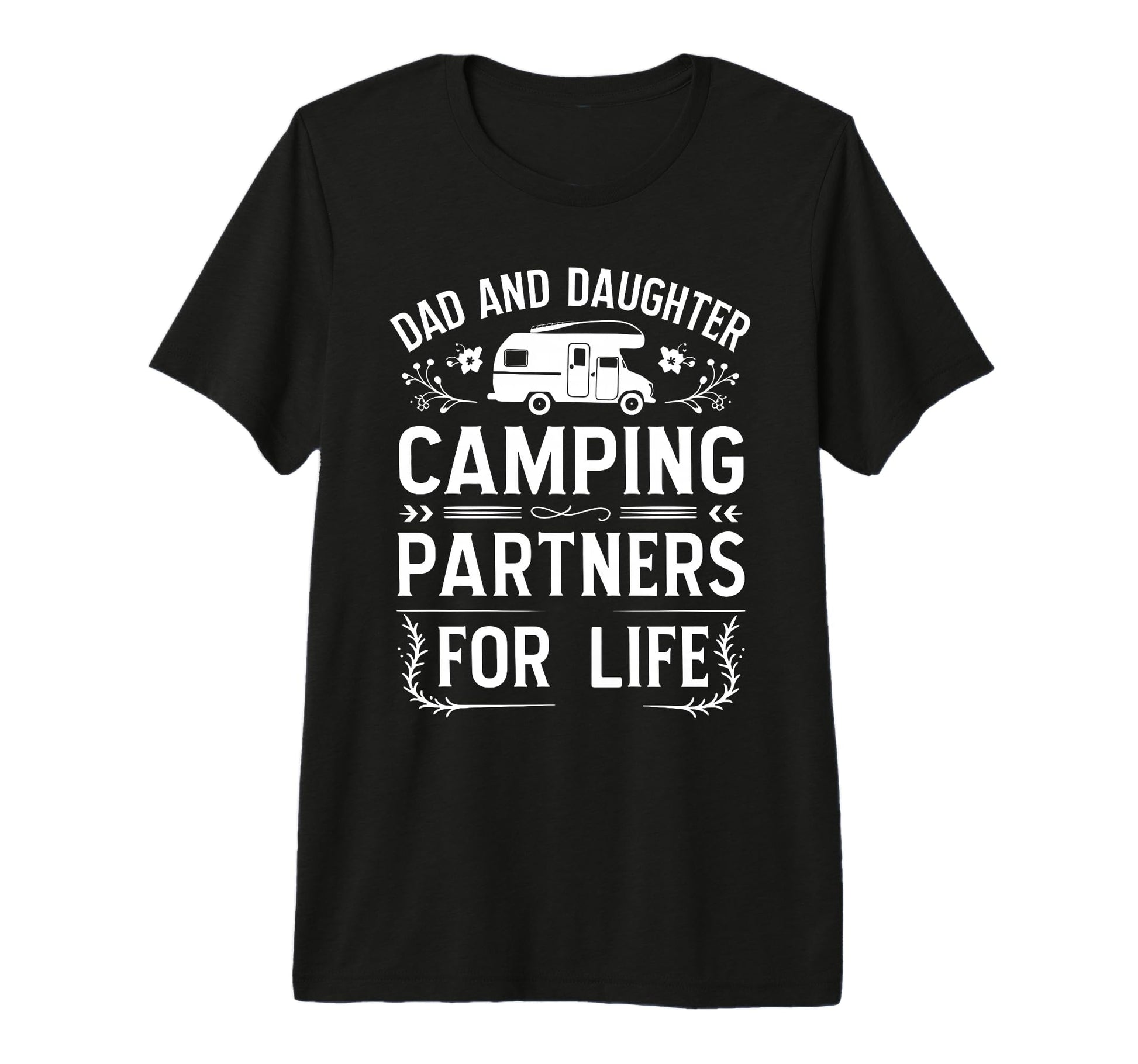 Dad And Daughter Camping Partners Life T-Shirt - Trendy Graphic for Adults - T-Shirt, Sweatshirt, Hoodie