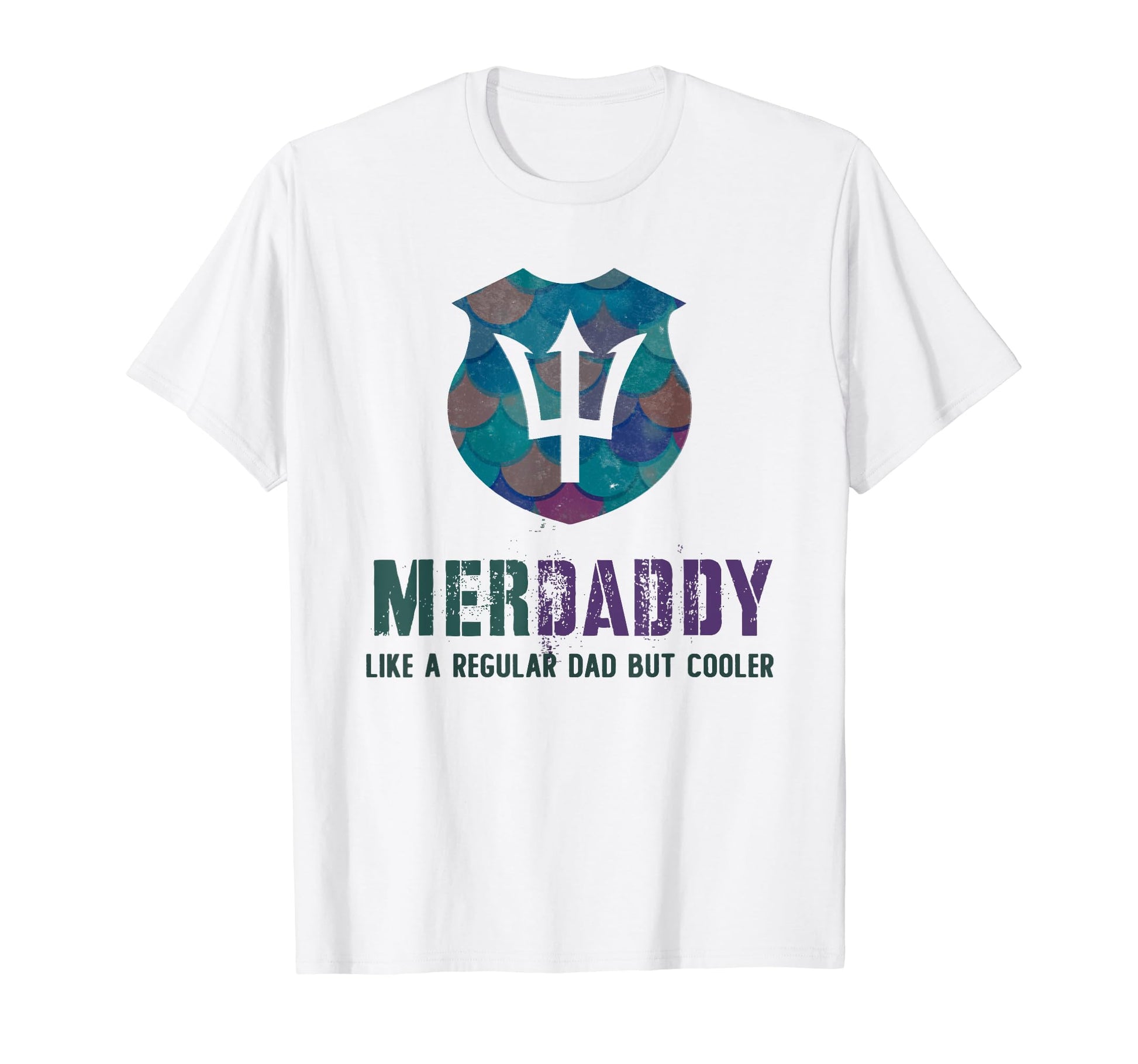 Funny Merdaddy Mermaid Dad Normal T-Shirt - Fun Novelty Design for Adults - T-Shirt, Sweatshirt, Hoodie
