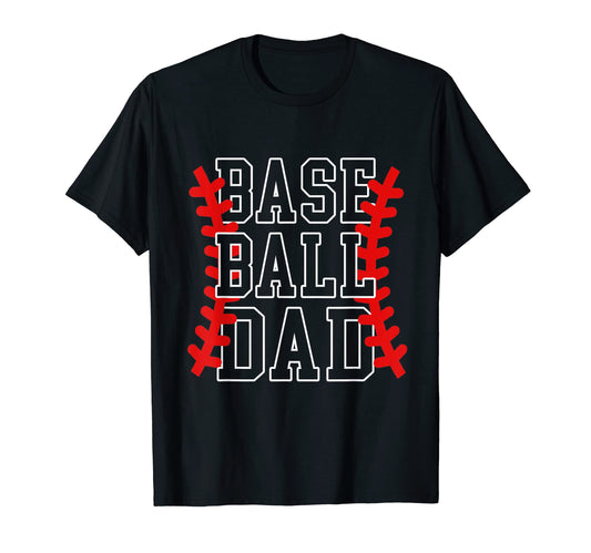 Baseball Dad Baseball Laces Baseball T-Shirt - Aesthetic Graphic Men Women - T-Shirt, Sweatshirt, Hoodie