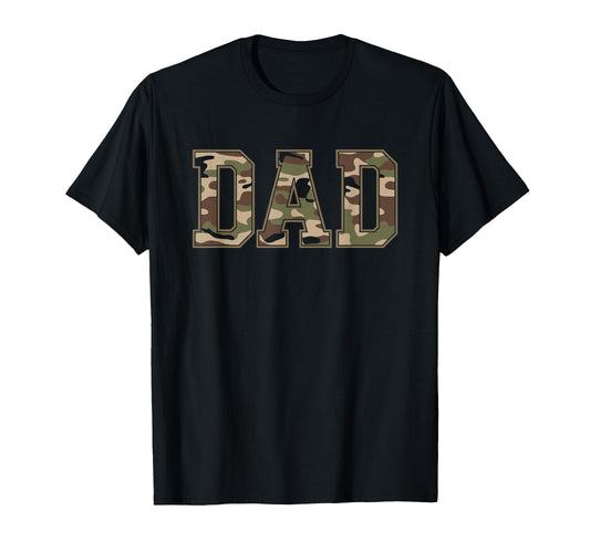 Camouflage Hunting Dad Fathers T-Shirt - Casual Everyday Wear for Adults - T-Shirt, Sweatshirt, Hoodie