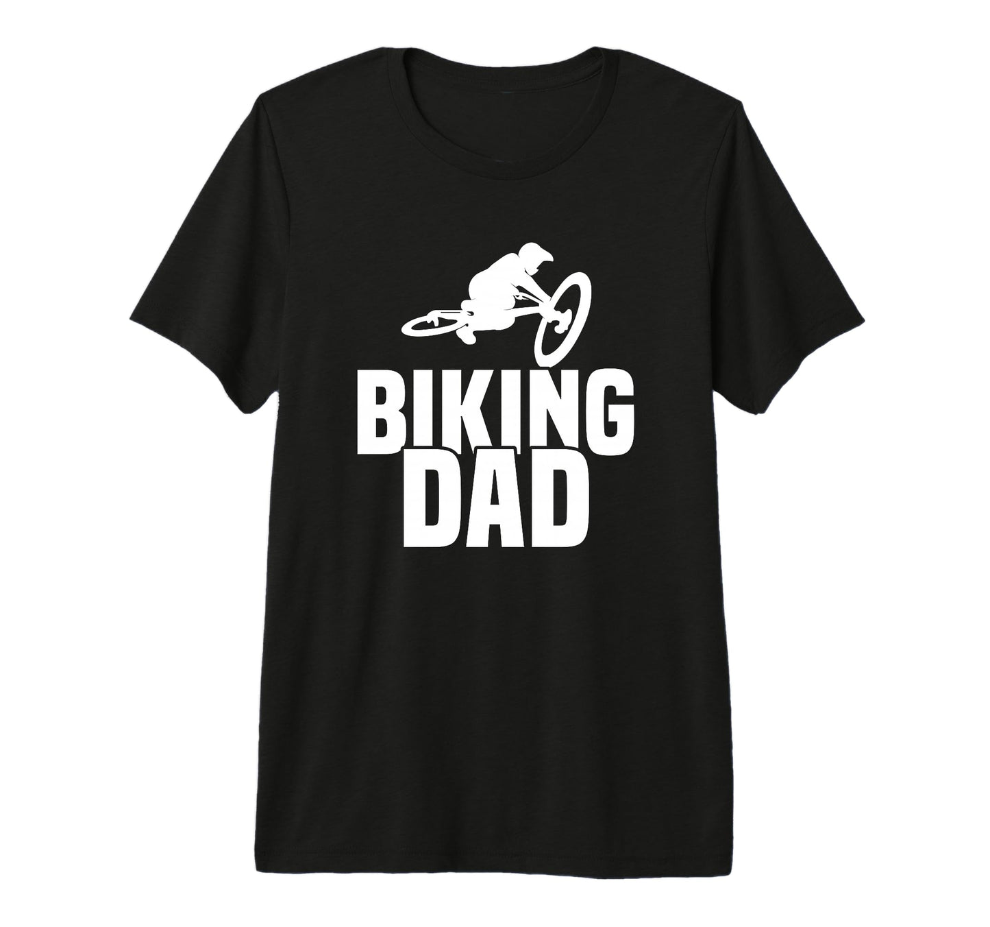 Biking Dad Bike Jump Tri Blend T-Shirt - Casual Everyday Wear Unisex - T-Shirt, Sweatshirt, Hoodie