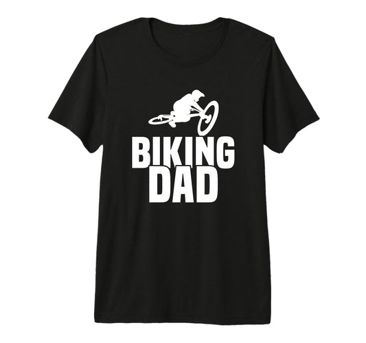 Biking Dad Bike Jump Tri Blend T-Shirt - Casual Everyday Wear Unisex - T-Shirt, Sweatshirt, Hoodie