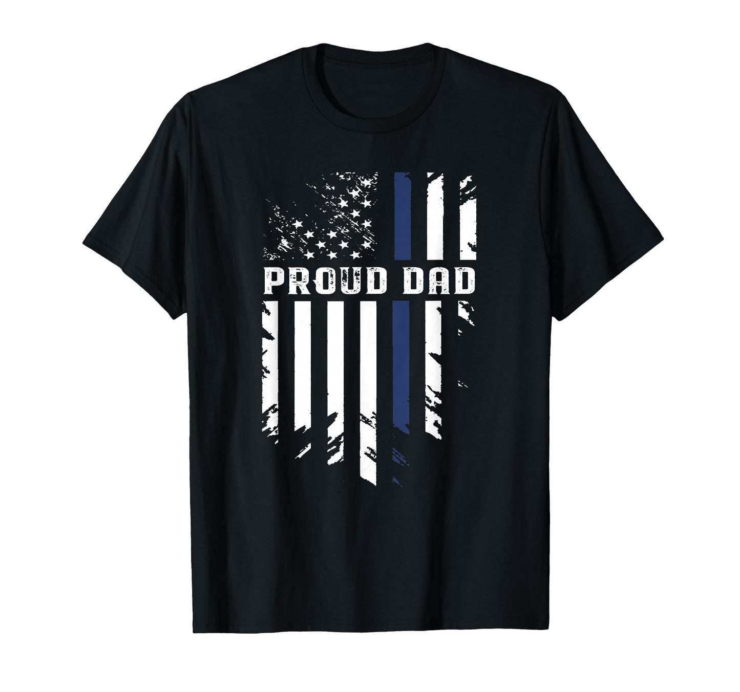 Thin Blue Line Proud Dad Police T-Shirt - Minimalist Print for Adults - T-Shirt, Sweatshirt, Hoodie