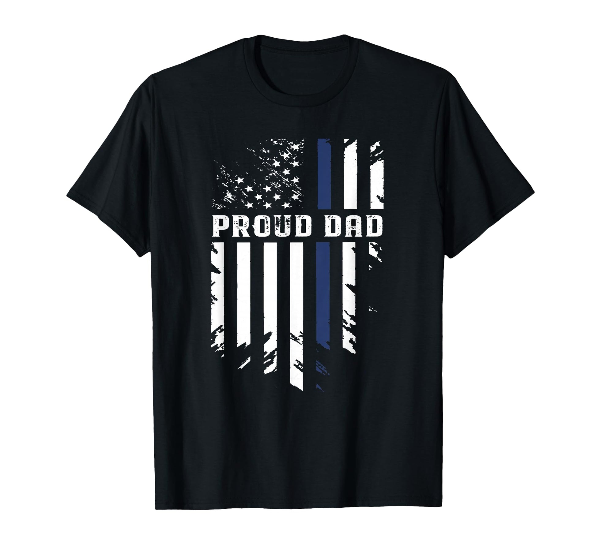 Thin Blue Line Proud Dad Police T-Shirt - Minimalist Print for Adults - T-Shirt, Sweatshirt, Hoodie
