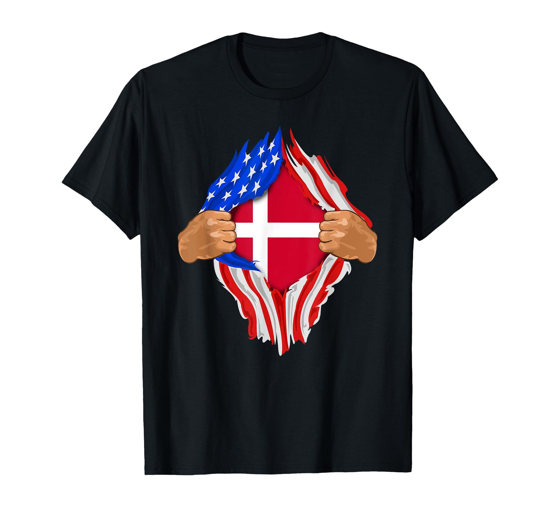 Danish Blood Inside Me Denmark Flag T-Shirt - Fun Novelty Design Unisex - T-Shirt, Sweatshirt, Hoodie