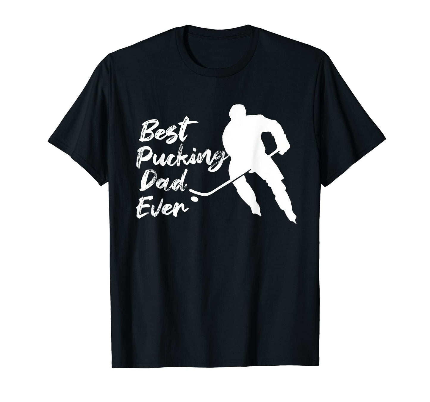 Best Pucking Dad Ever Usa Ice Hockey T-Shirt - Minimalist Print for Adults - T-Shirt, Sweatshirt, Hoodie