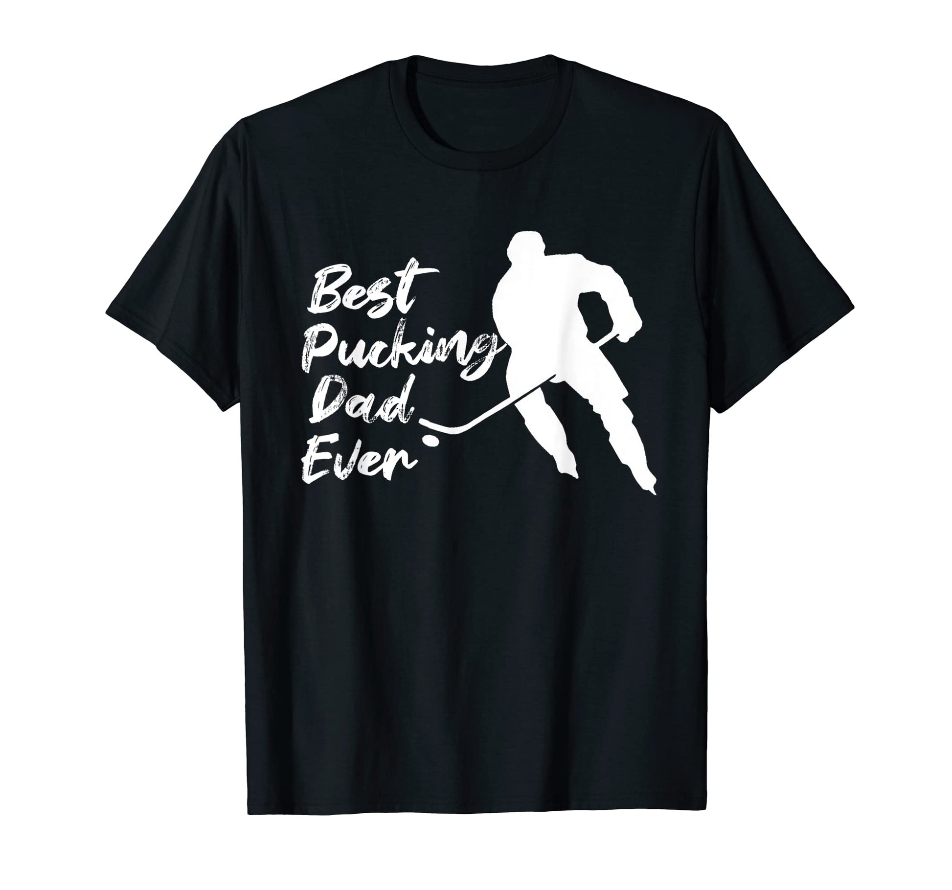Best Pucking Dad Ever Usa Ice Hockey T-Shirt - Minimalist Print for Adults - T-Shirt, Sweatshirt, Hoodie