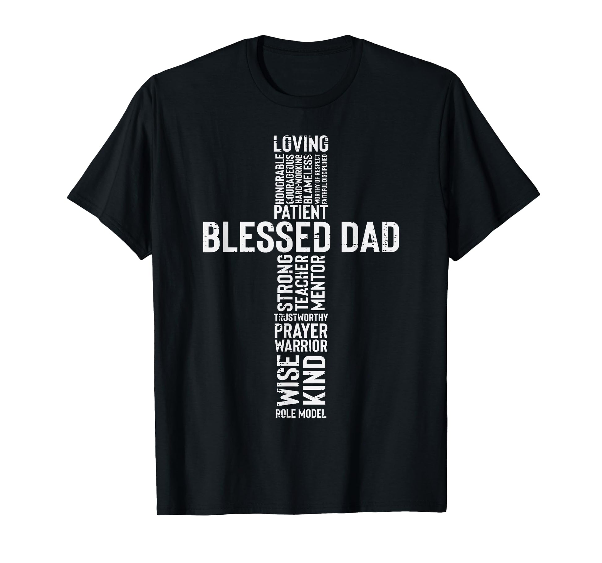 Fathers Day Blessed Dad Cross Jesus T-Shirt - Minimalist Print Unisex - T-Shirt, Sweatshirt, Hoodie