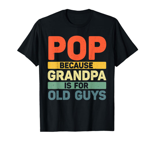 Best Pop Grandpa From Grandkids Fathers Day T-Shirt - Graphic Print Unisex - T-Shirt, Sweatshirt, Hoodie