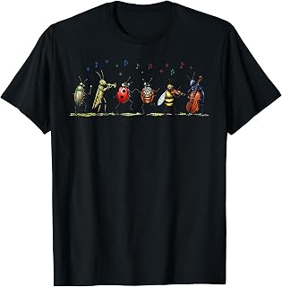 Bugs Music Band Instruments Musician Insect Music Lover T-Shirt Unisex T-shirt, Sweatshirt, Hoodie, Long Sleeve Tee - T-Shirt, Sweatshirt, Hoodie