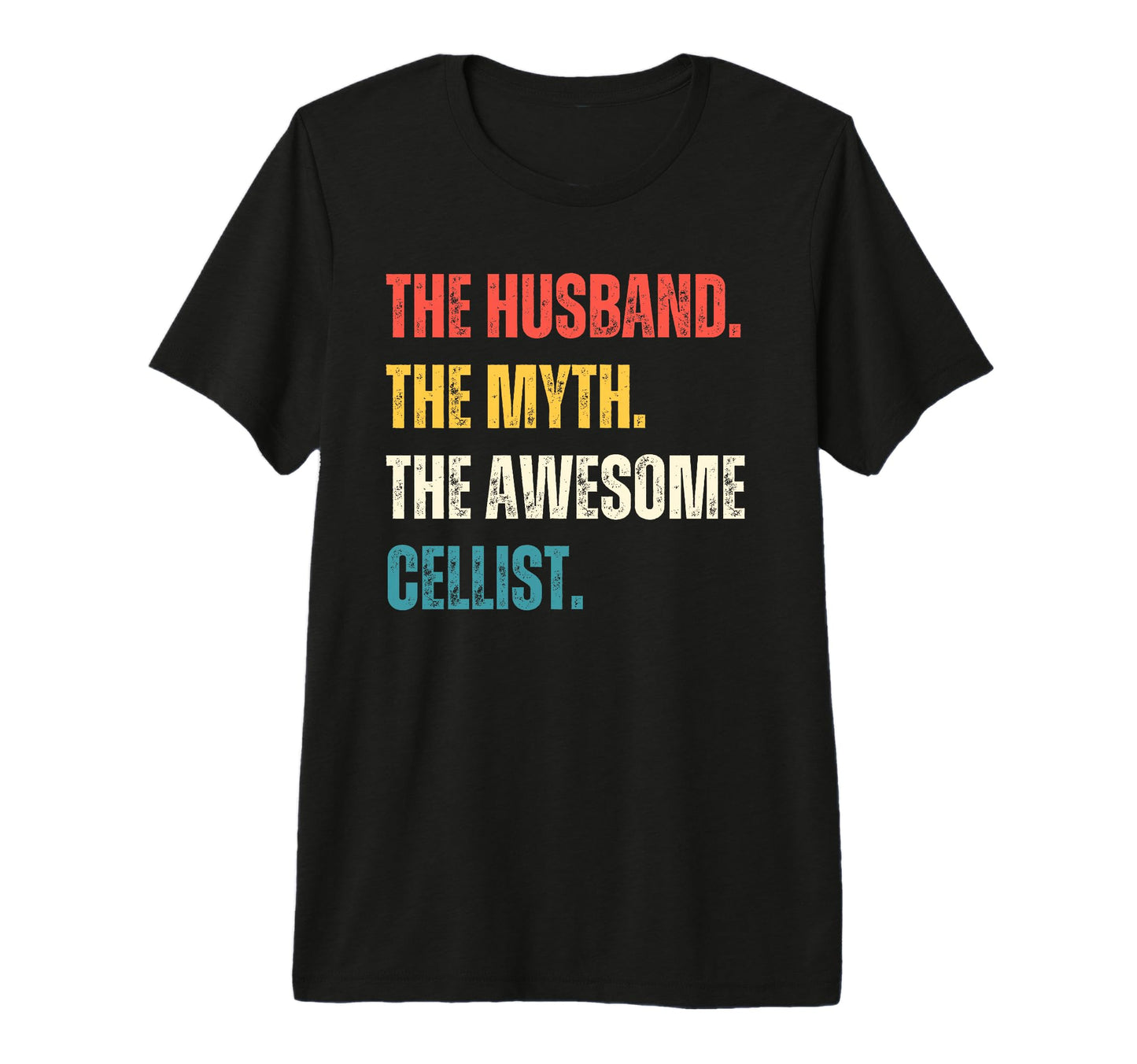 Awesome Cellist Husband Cello Music T-Shirt - Minimalist Print Unisex - T-Shirt, Sweatshirt, Hoodie