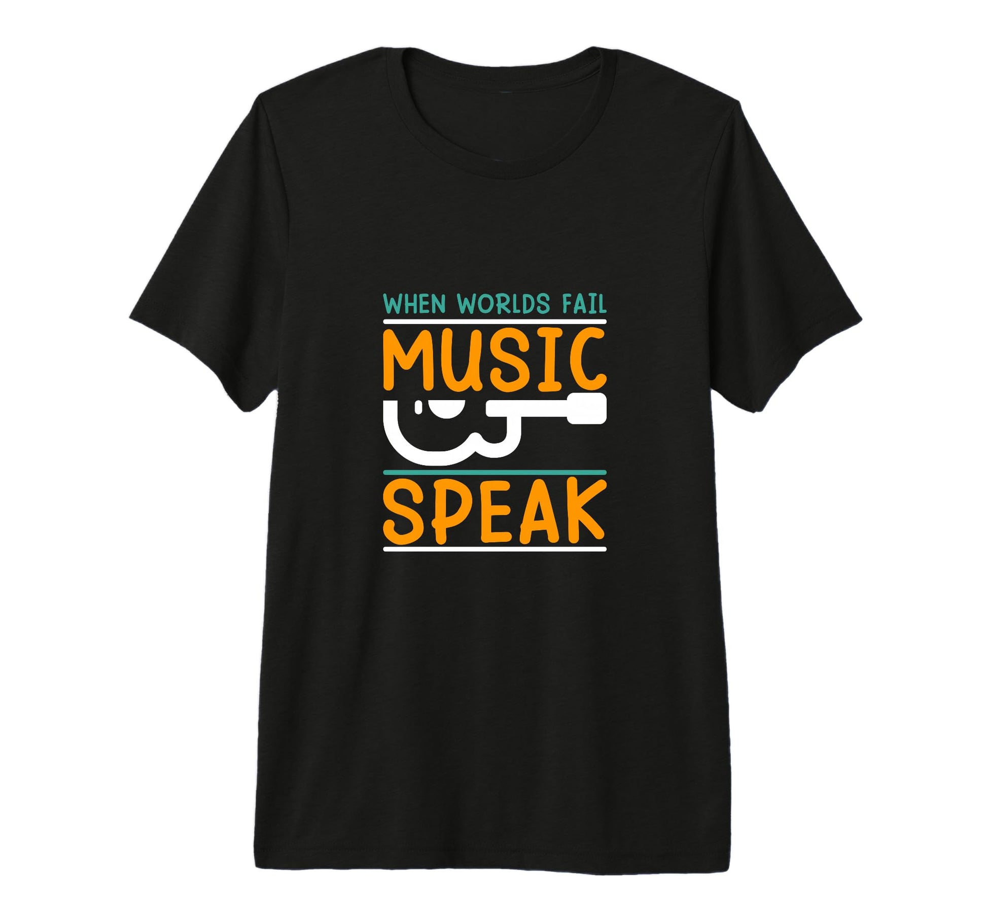 When Worlds Fail Music Speak Music T-Shirt - Graphic Print for Adults - T-Shirt, Sweatshirt, Hoodie