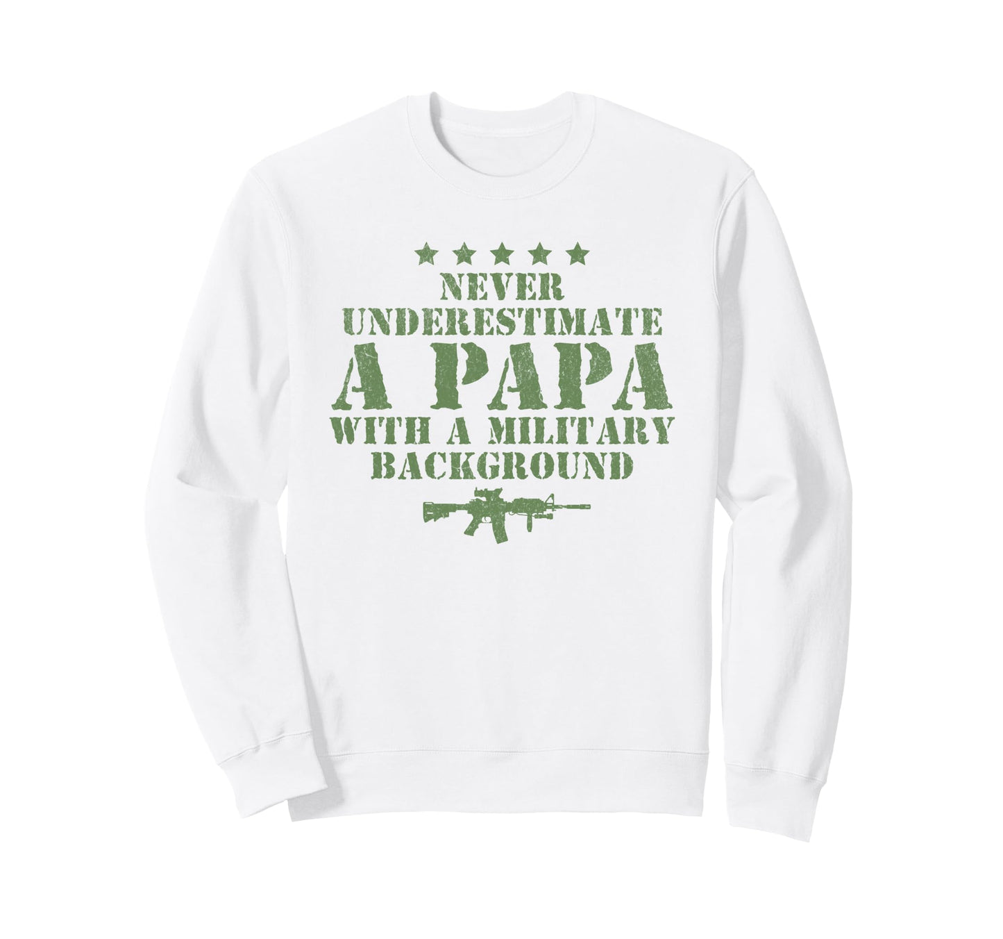 Funny Never Underestimate Papa Sweatshirt - Minimalist Print for Adults - T-Shirt, Sweatshirt, Hoodie