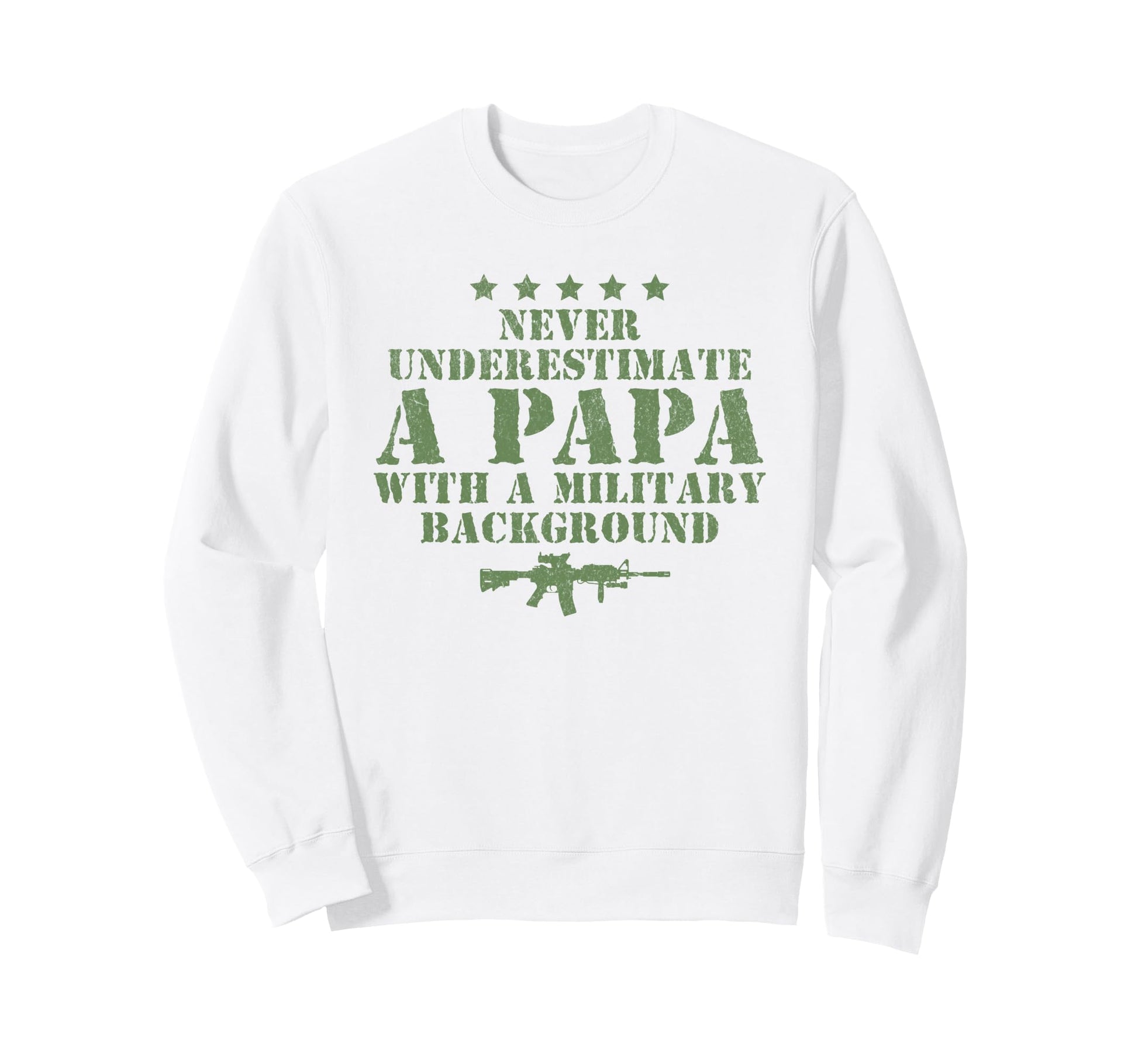 Funny Never Underestimate Papa Sweatshirt - Minimalist Print for Adults - T-Shirt, Sweatshirt, Hoodie